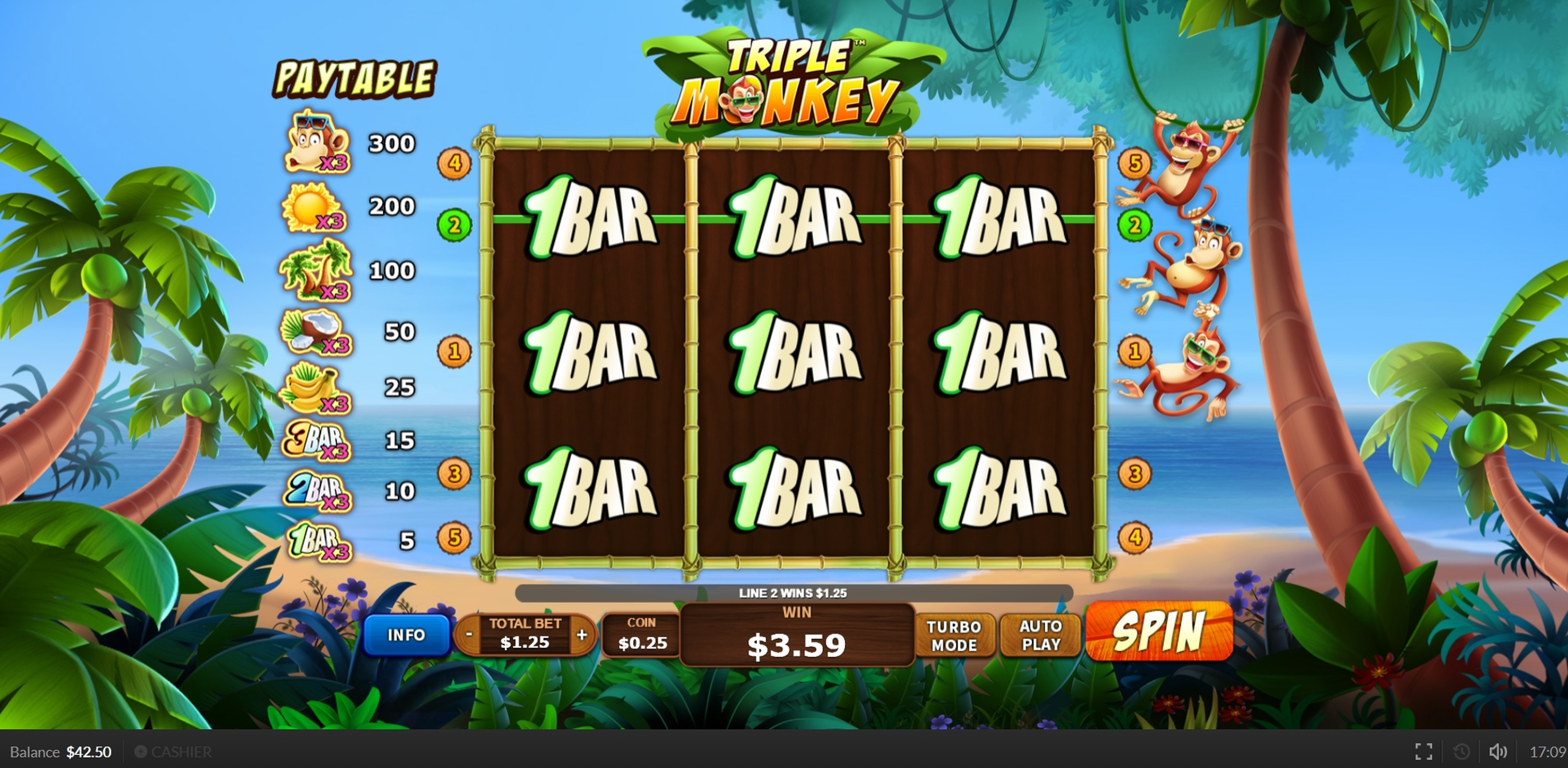 Win Money in Triple Monkey Free Slot Game by Skywind