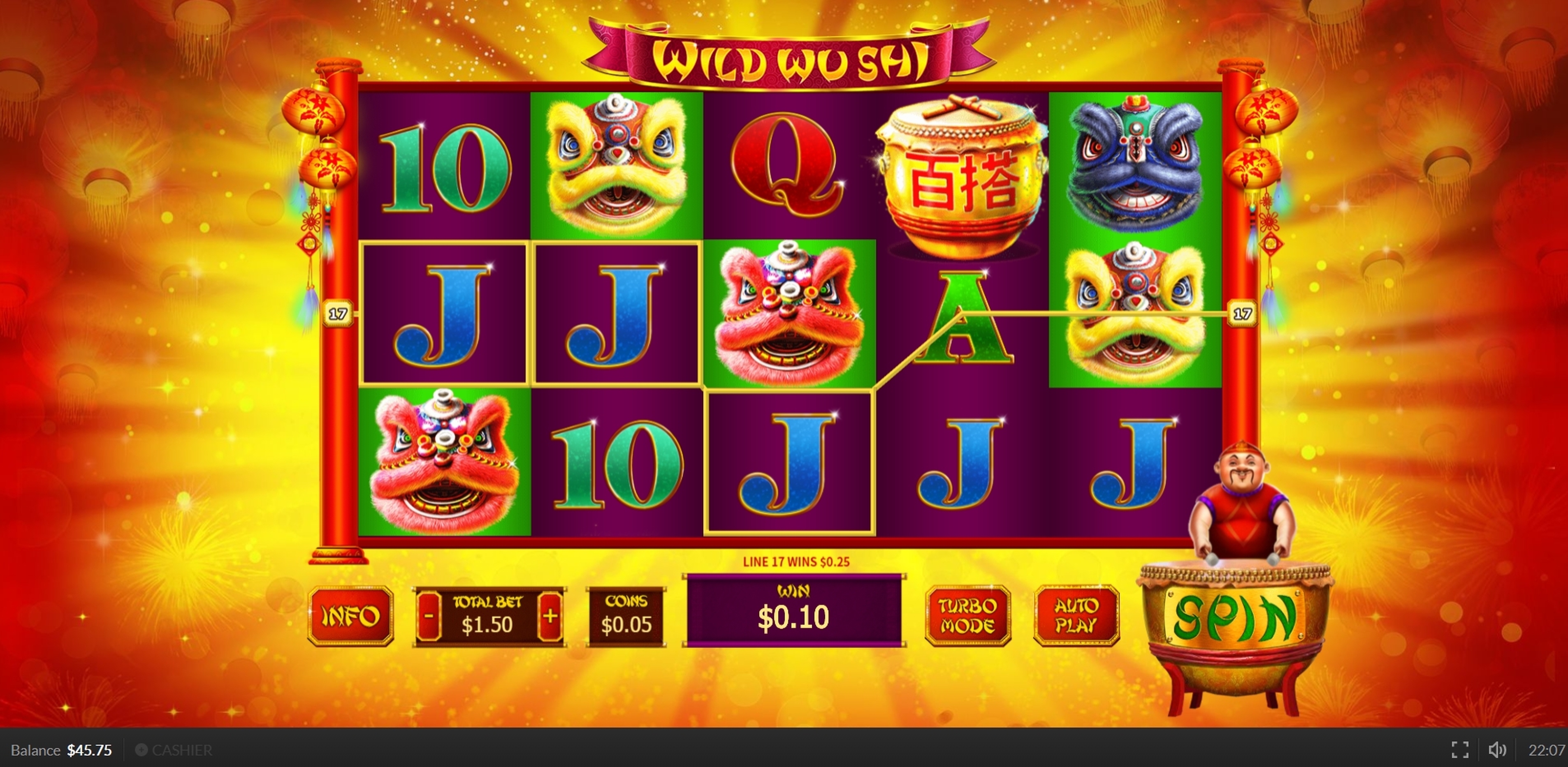 Win Money in Wild Wu Shi Free Slot Game by Skywind