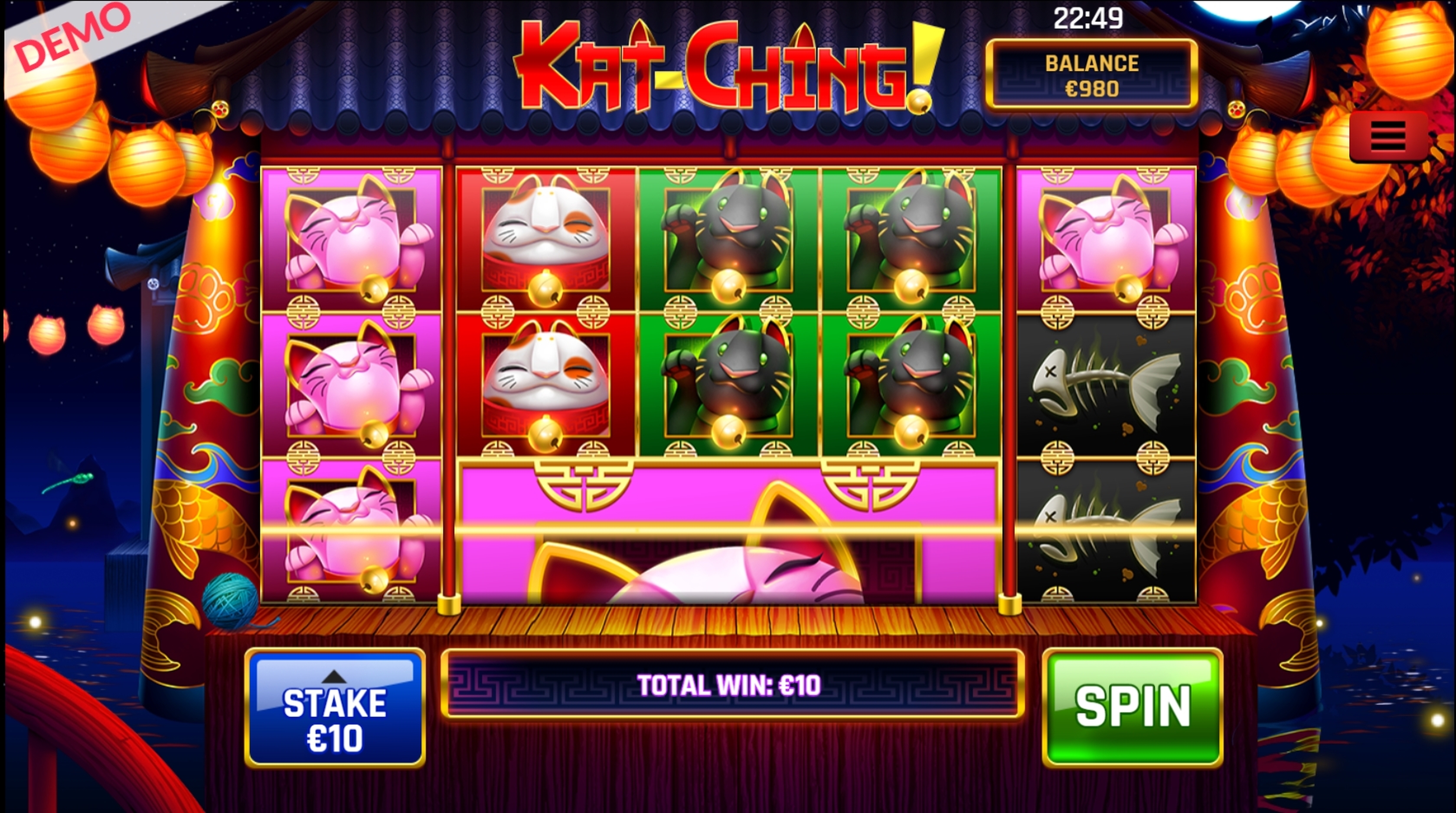 Win Money in KatChing Free Slot Game by Slingo