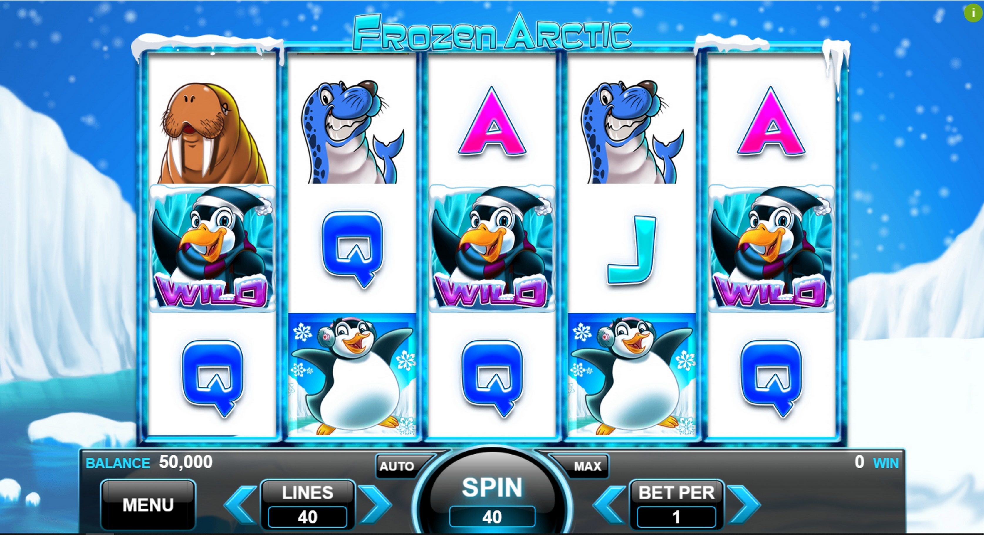 Reels in Frozen Arctic Slot Game by Spin Games