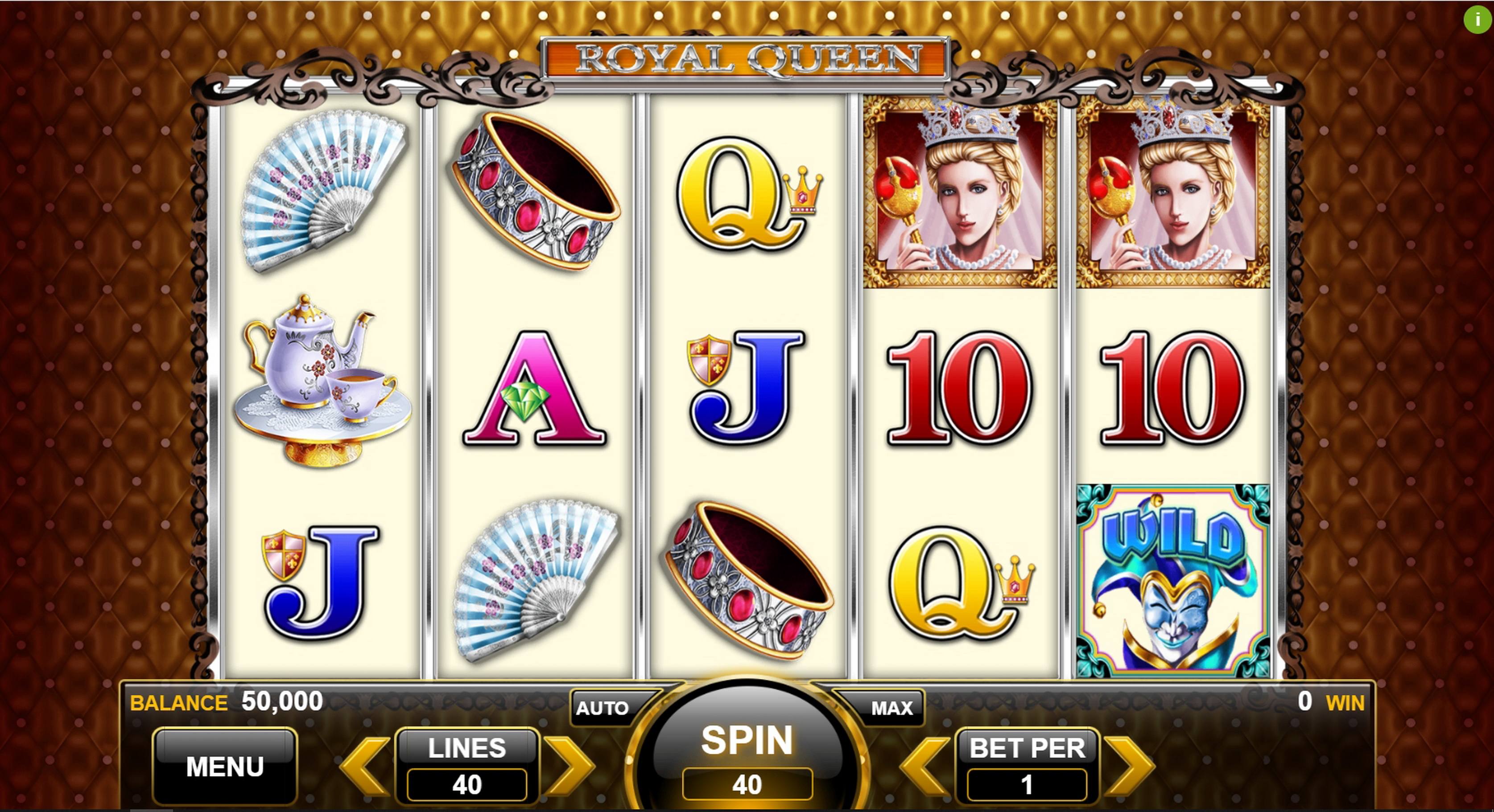 Reels in Royal Queen Slot Game by Spin Games