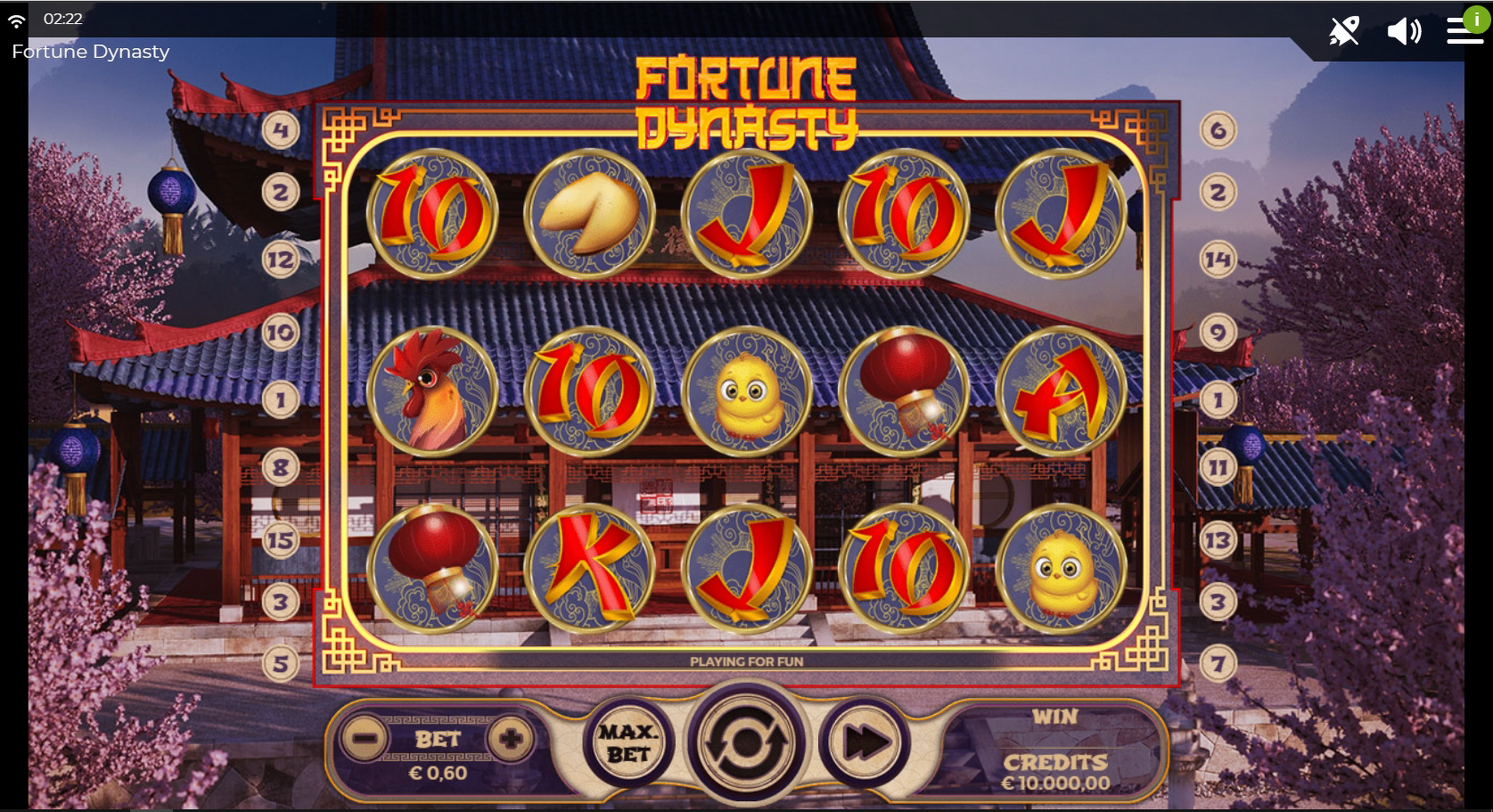 Reels in Fortune Dynasty Slot Game by Spinmatic