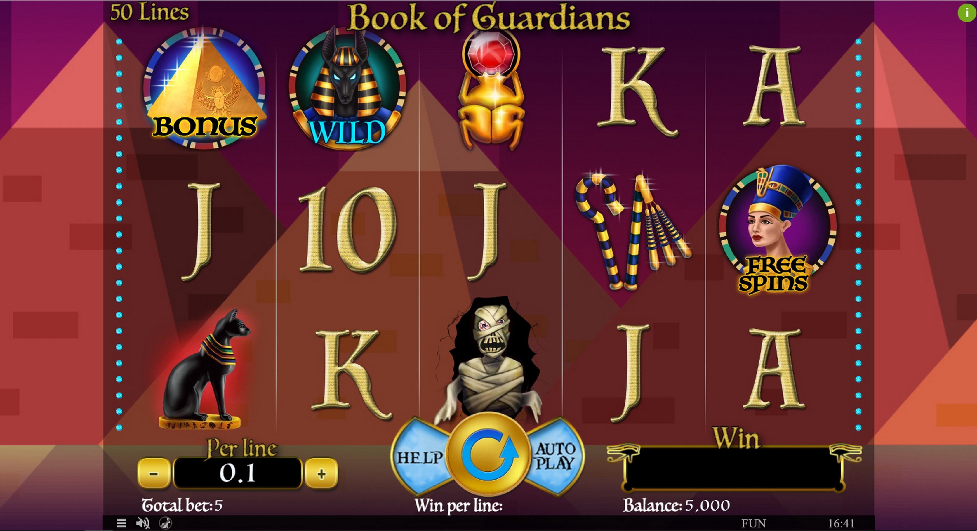 Reels in Book of Guardians Slot Game by Spinomenal