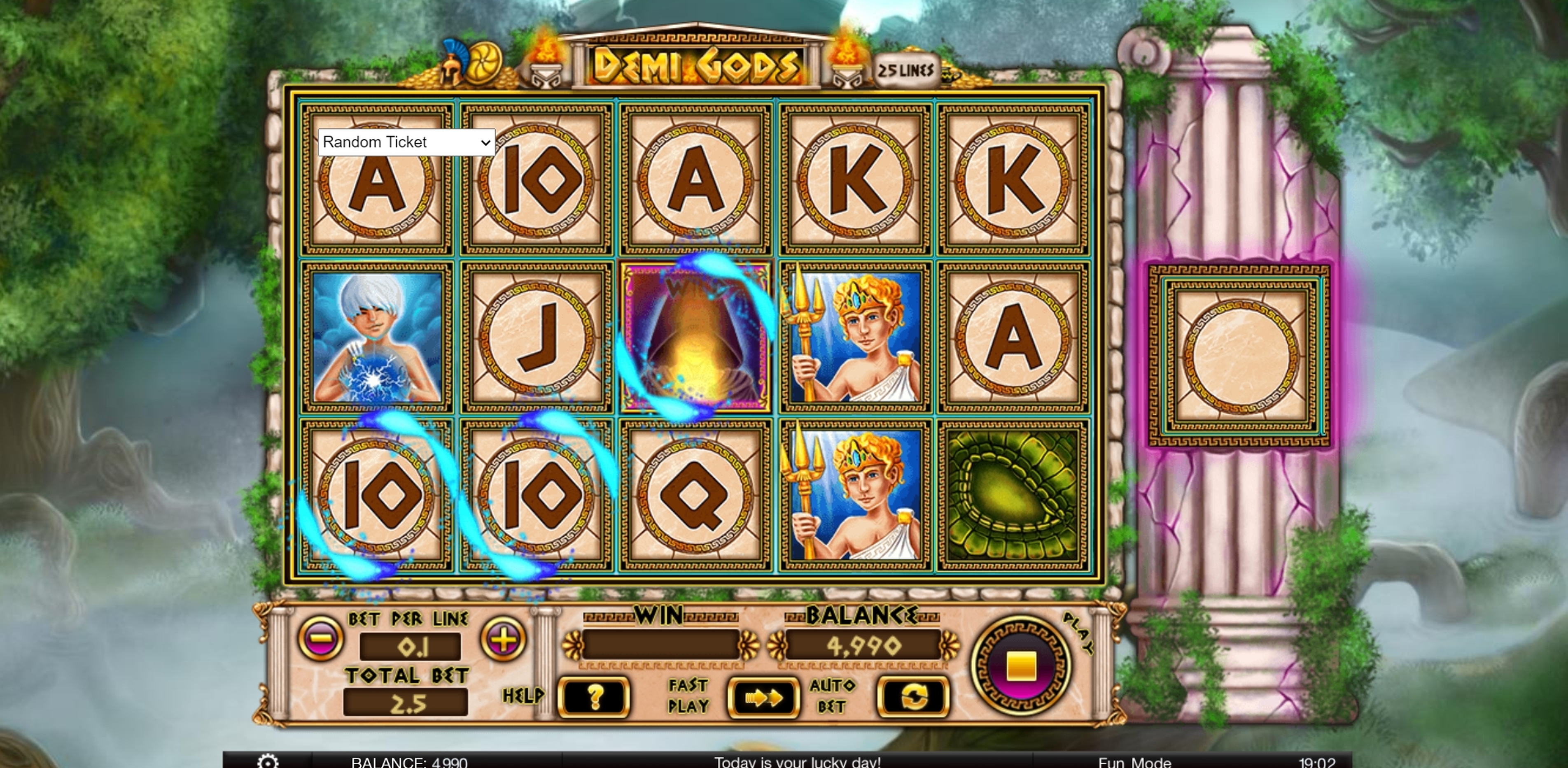 Win Money in Demi Gods Free Slot Game by Spinomenal