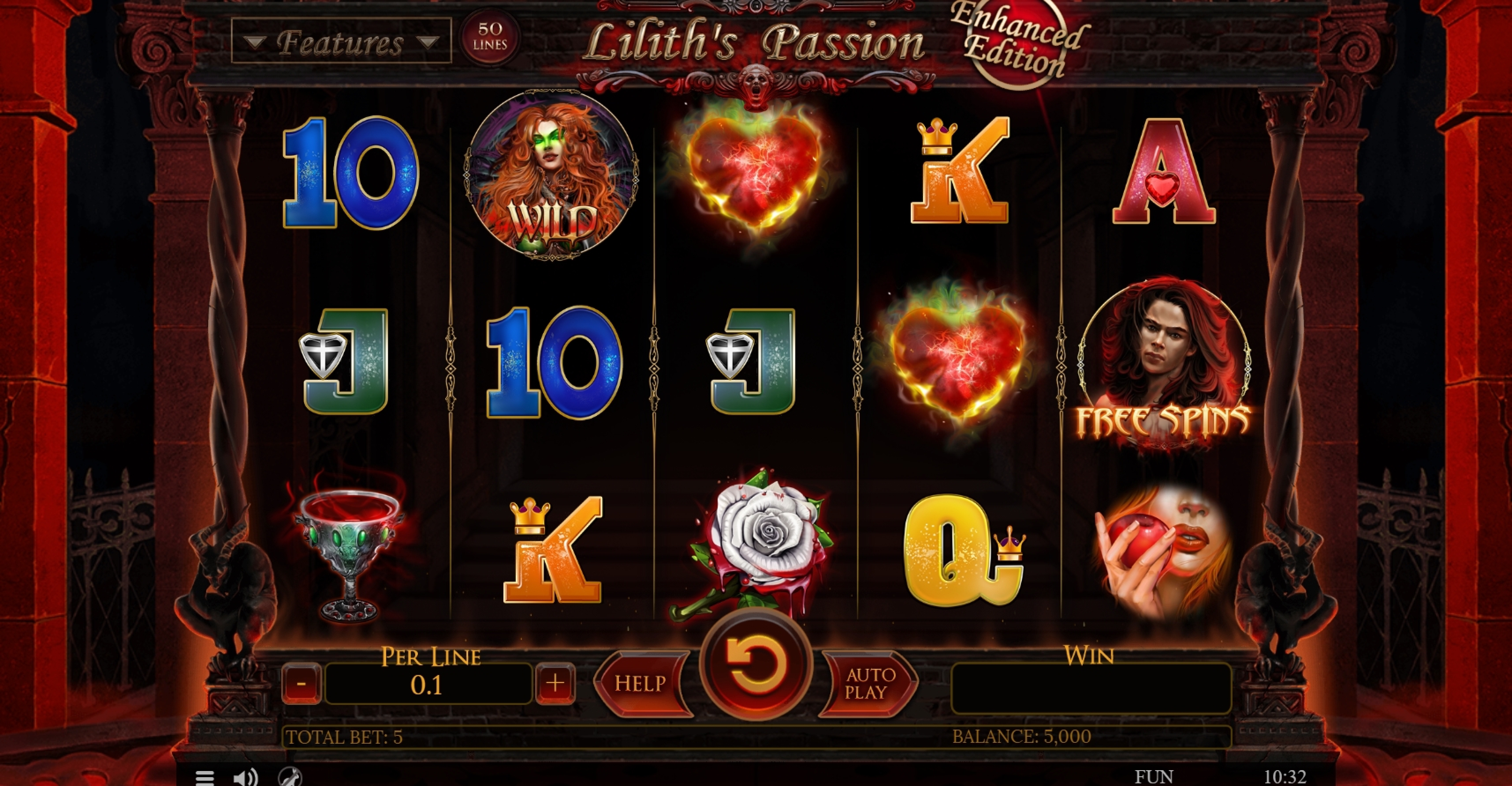Reels in Lilith's Passion Enhanced Edition Slot Game by Spinomenal