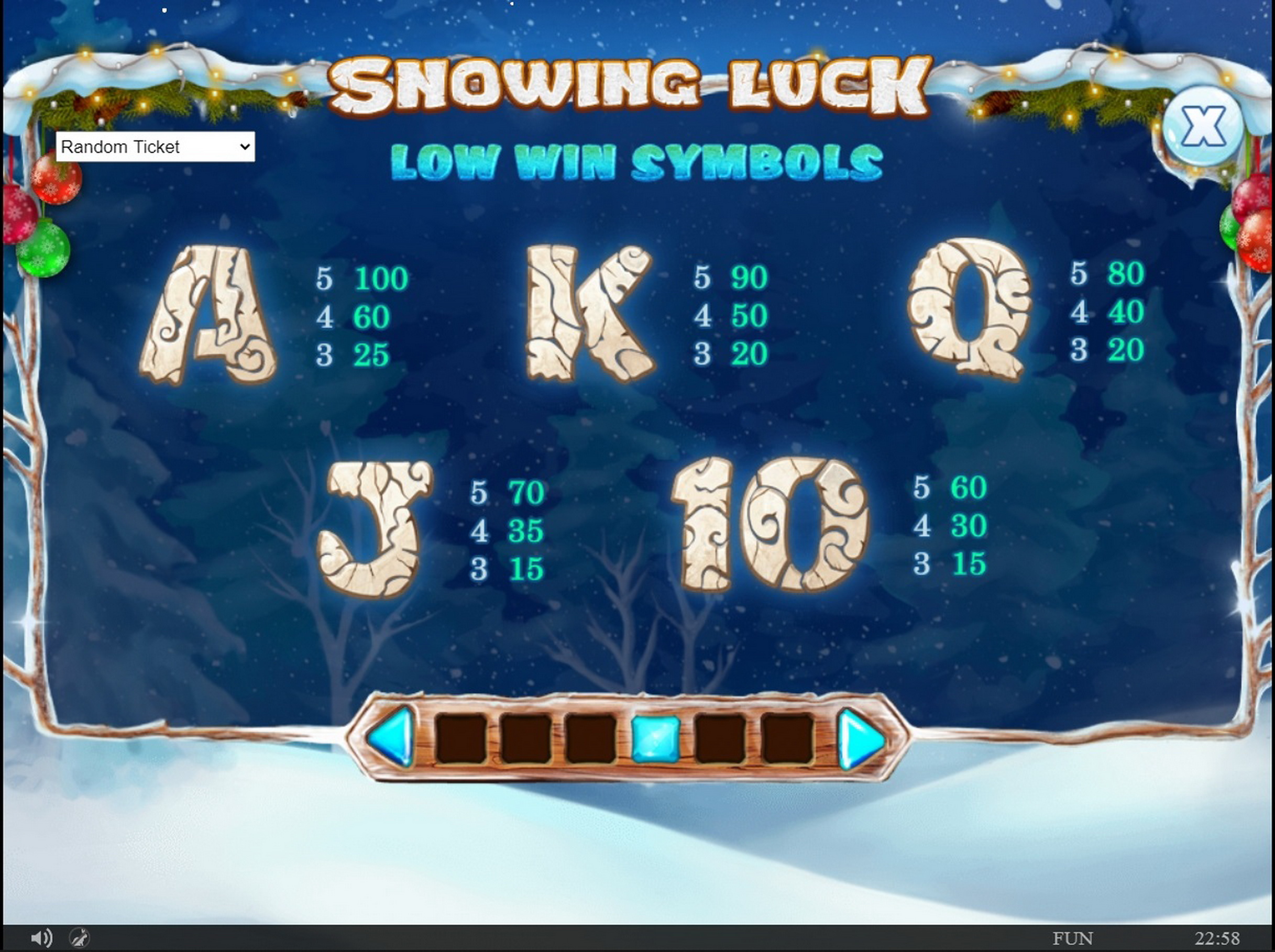 Info of Snowing Luck Christmas Edition Slot Game by Spinomenal