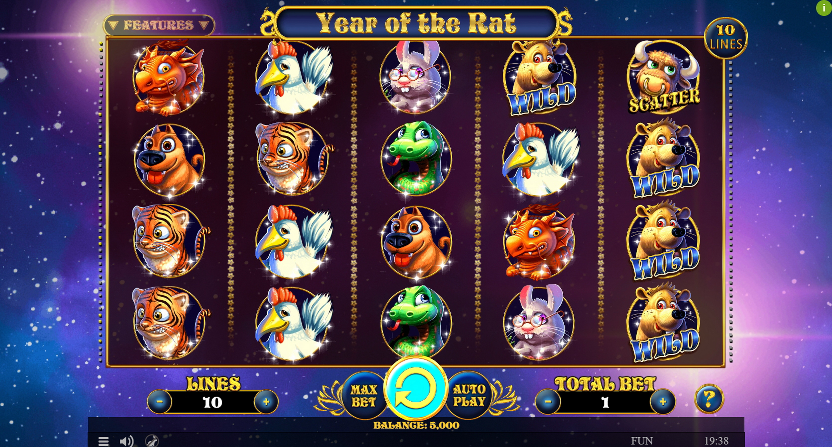 Reels in Year of the Rat Slot Game by Spinomenal