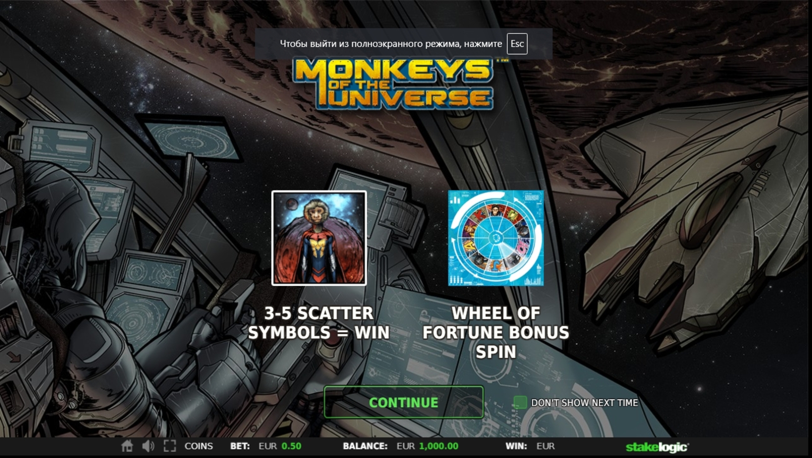 Play Monkeys of the Universe Free Casino Slot Game by Stakelogic