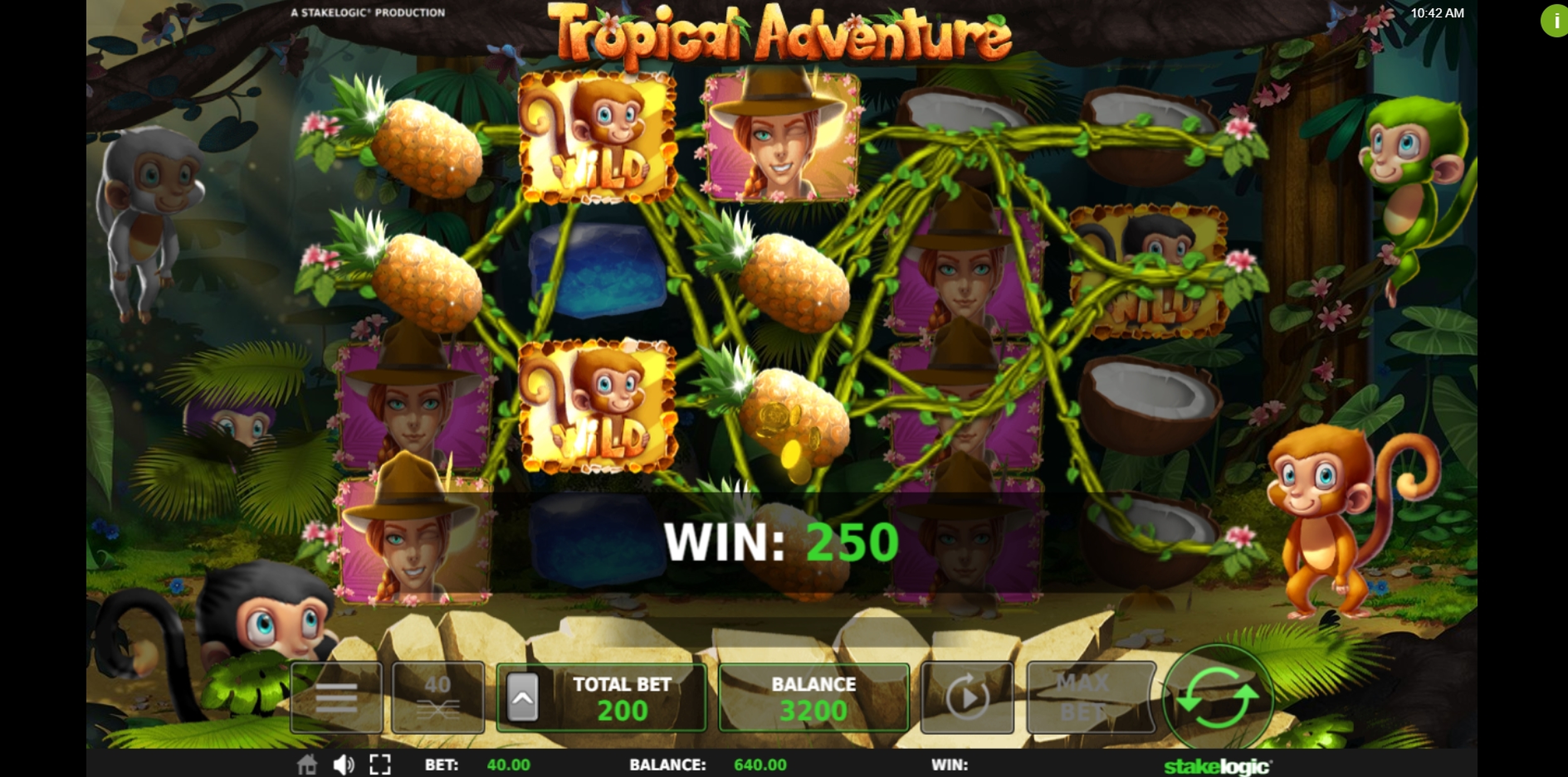 Win Money in Tropical Adventure Free Slot Game by Stakelogic