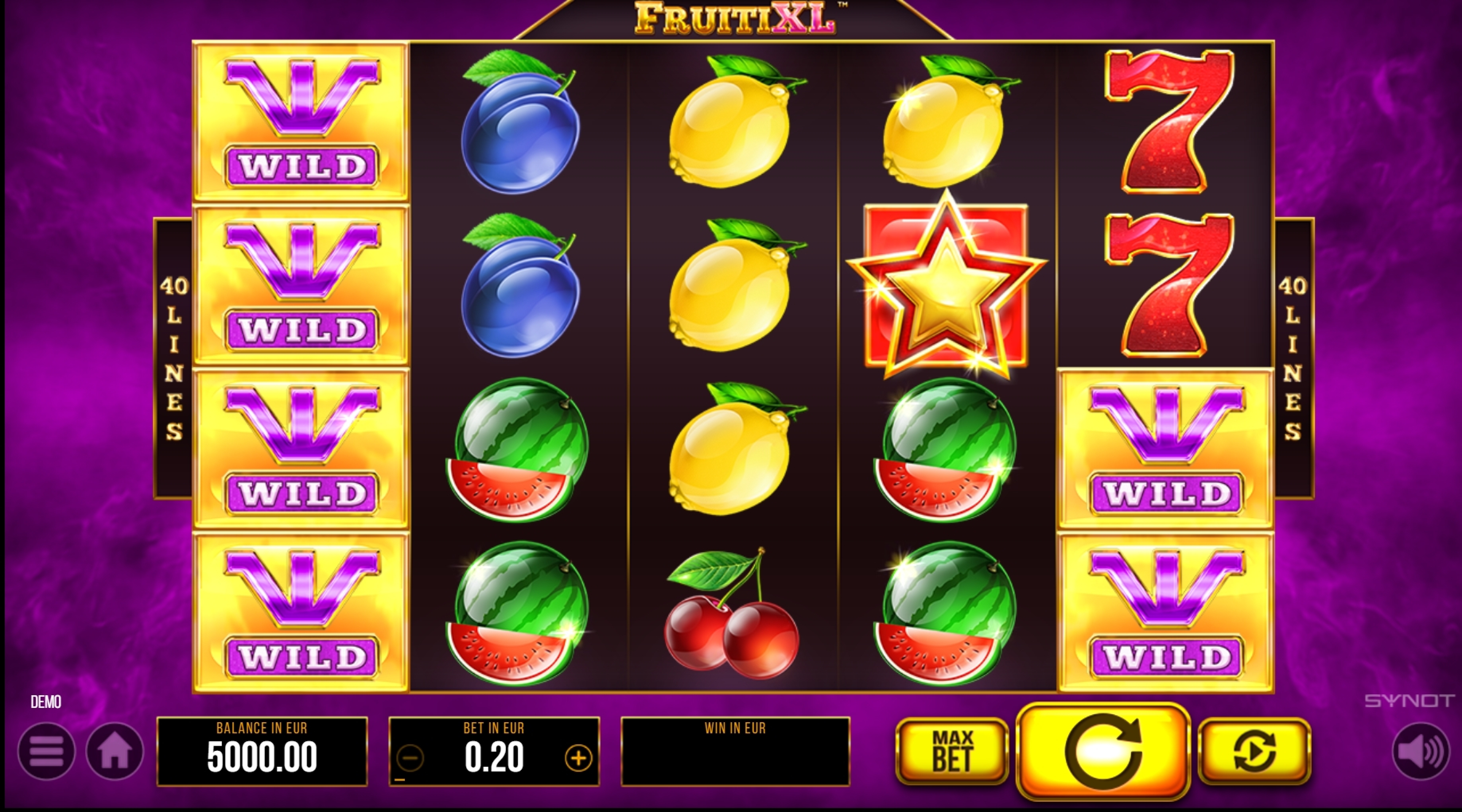 Reels in Fruiti XL Slot Game by Synot Games