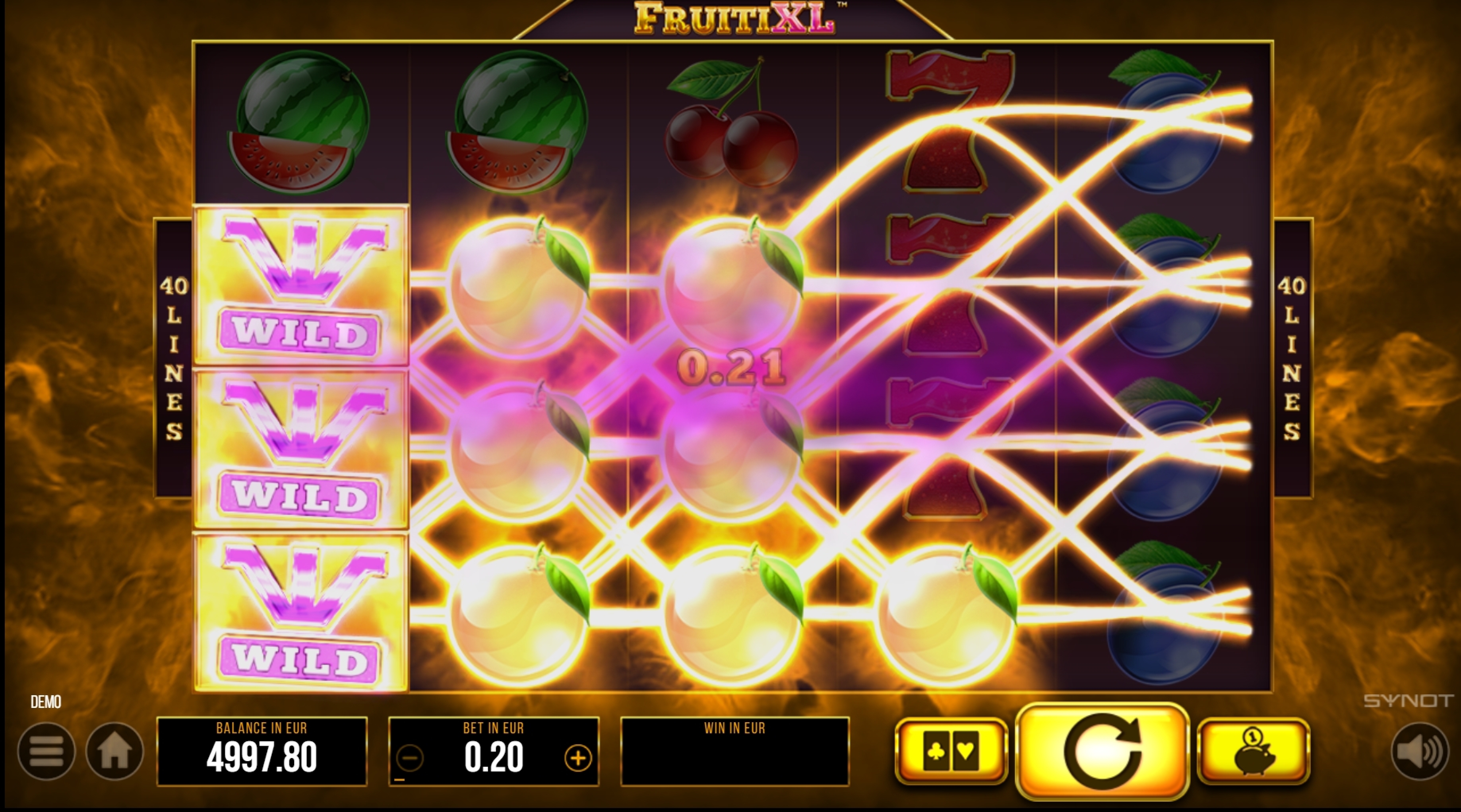 Win Money in Fruiti XL Free Slot Game by Synot Games
