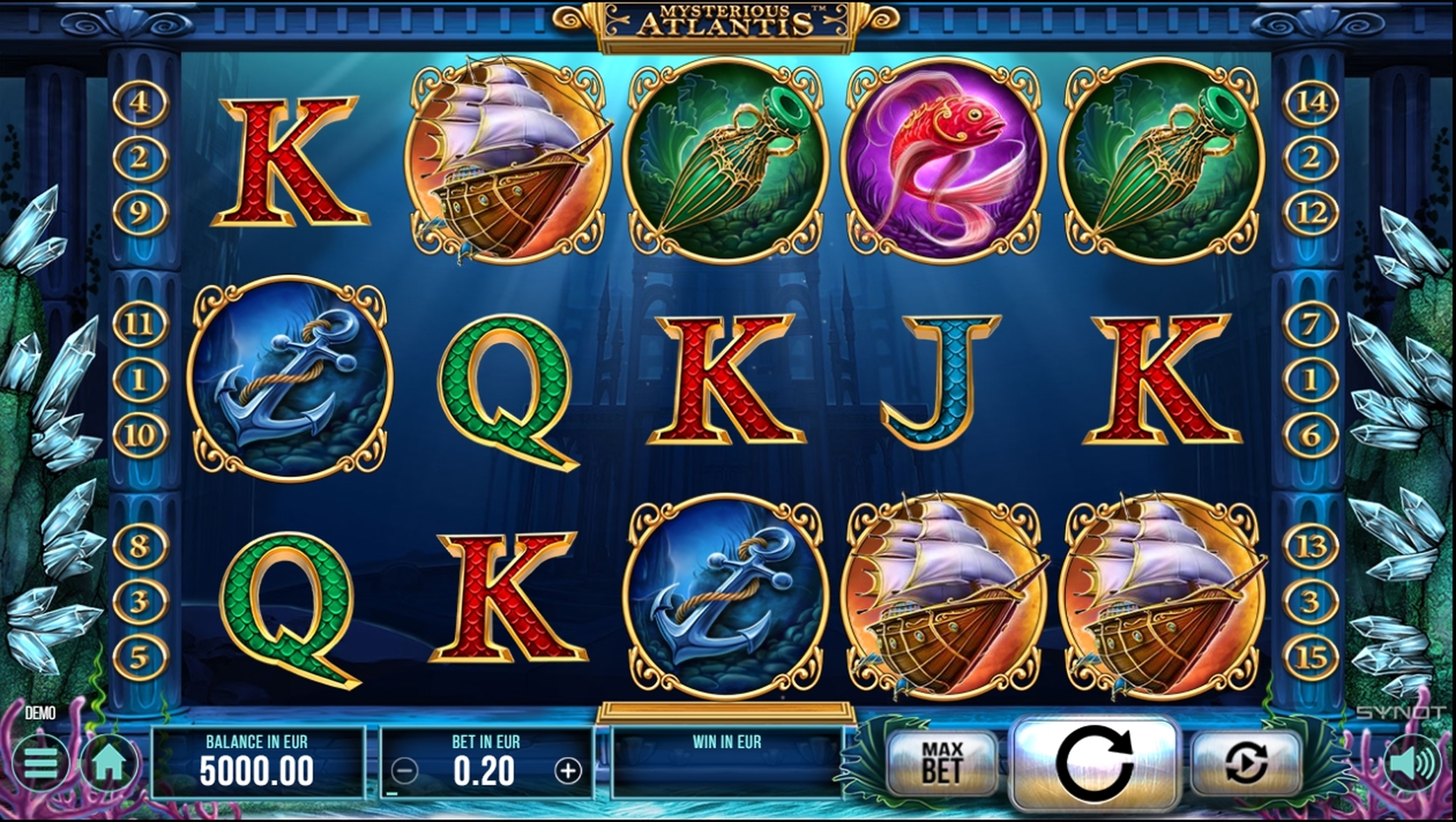 Reels in Mysterious Atlantis Slot Game by Synot Games