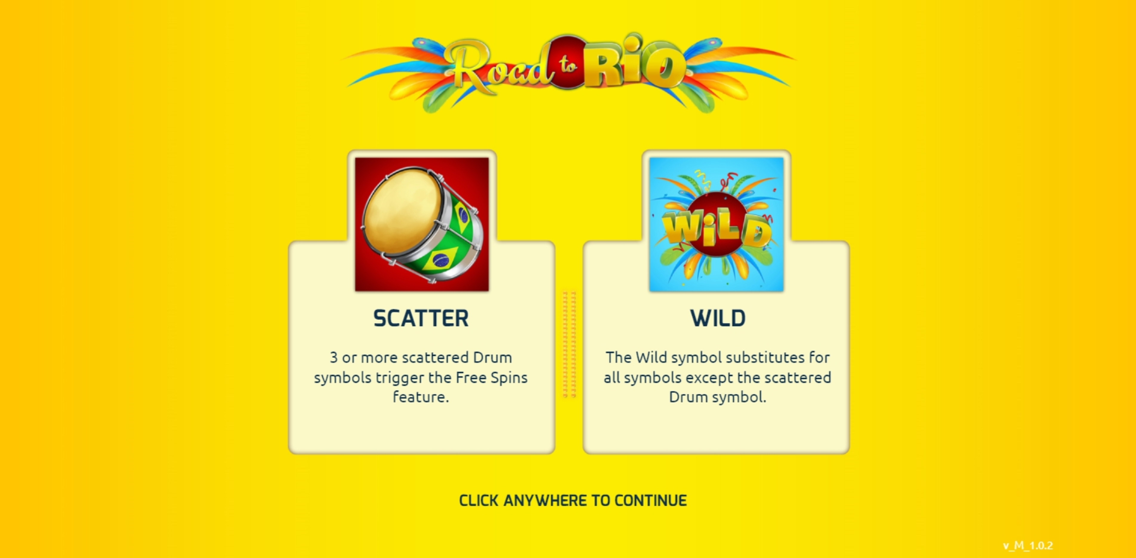 Play Road to Rio Free Casino Slot Game by The Games Company
