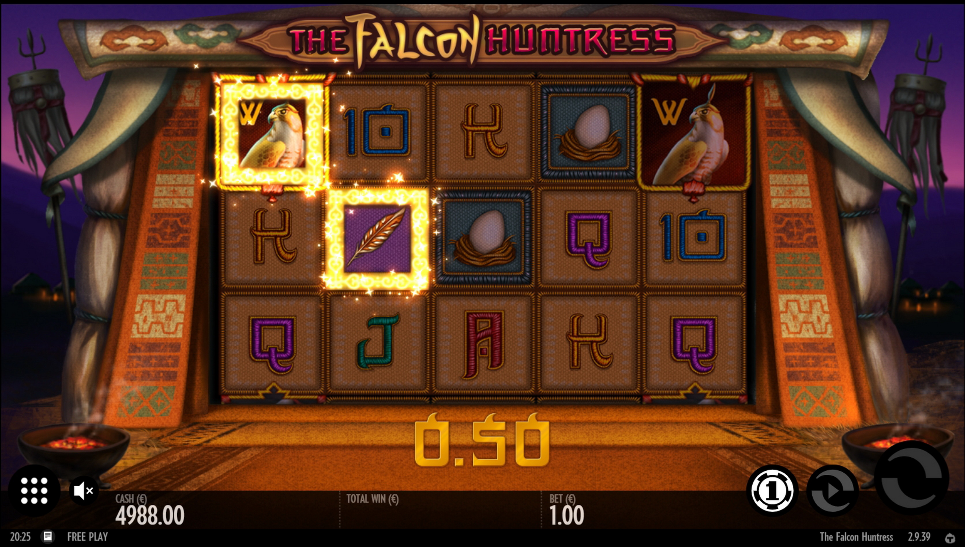 Win Money in The Falcon Huntress Free Slot Game by Thunderkick