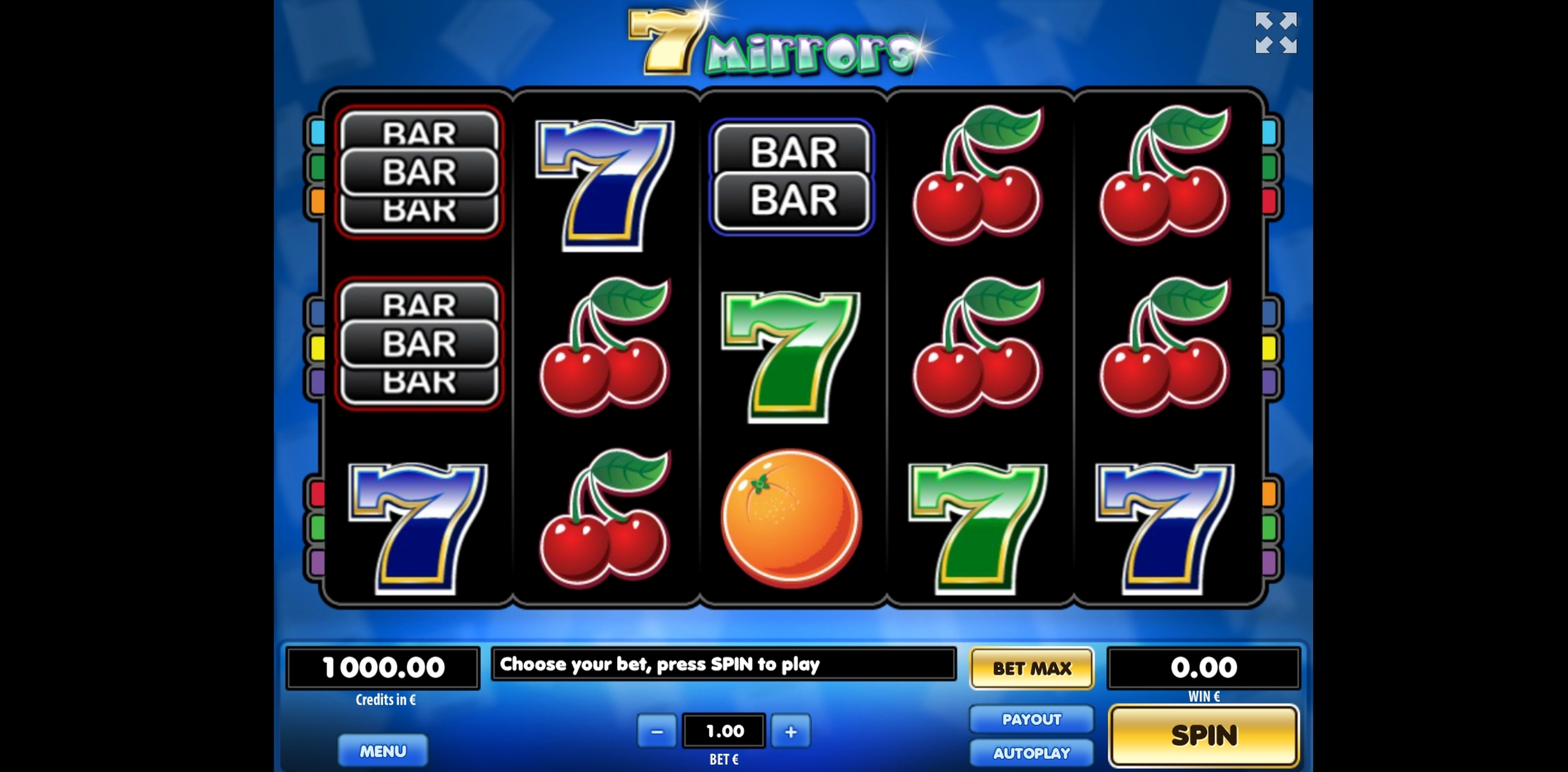 Reels in 7 Mirrors Slot Game by Tom Horn Gaming