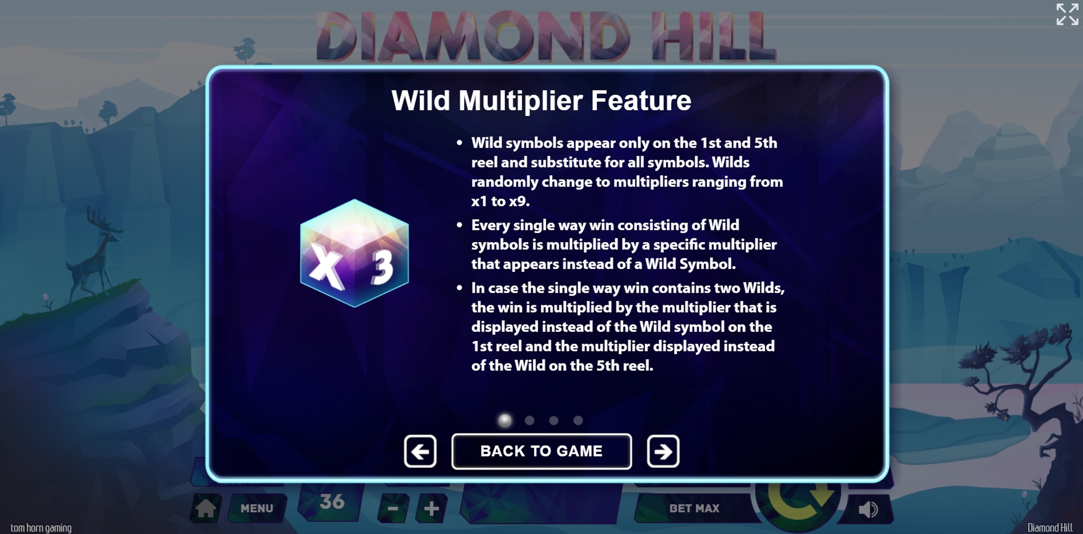 Info of Diamond Hill Slot Game by Tom Horn Gaming