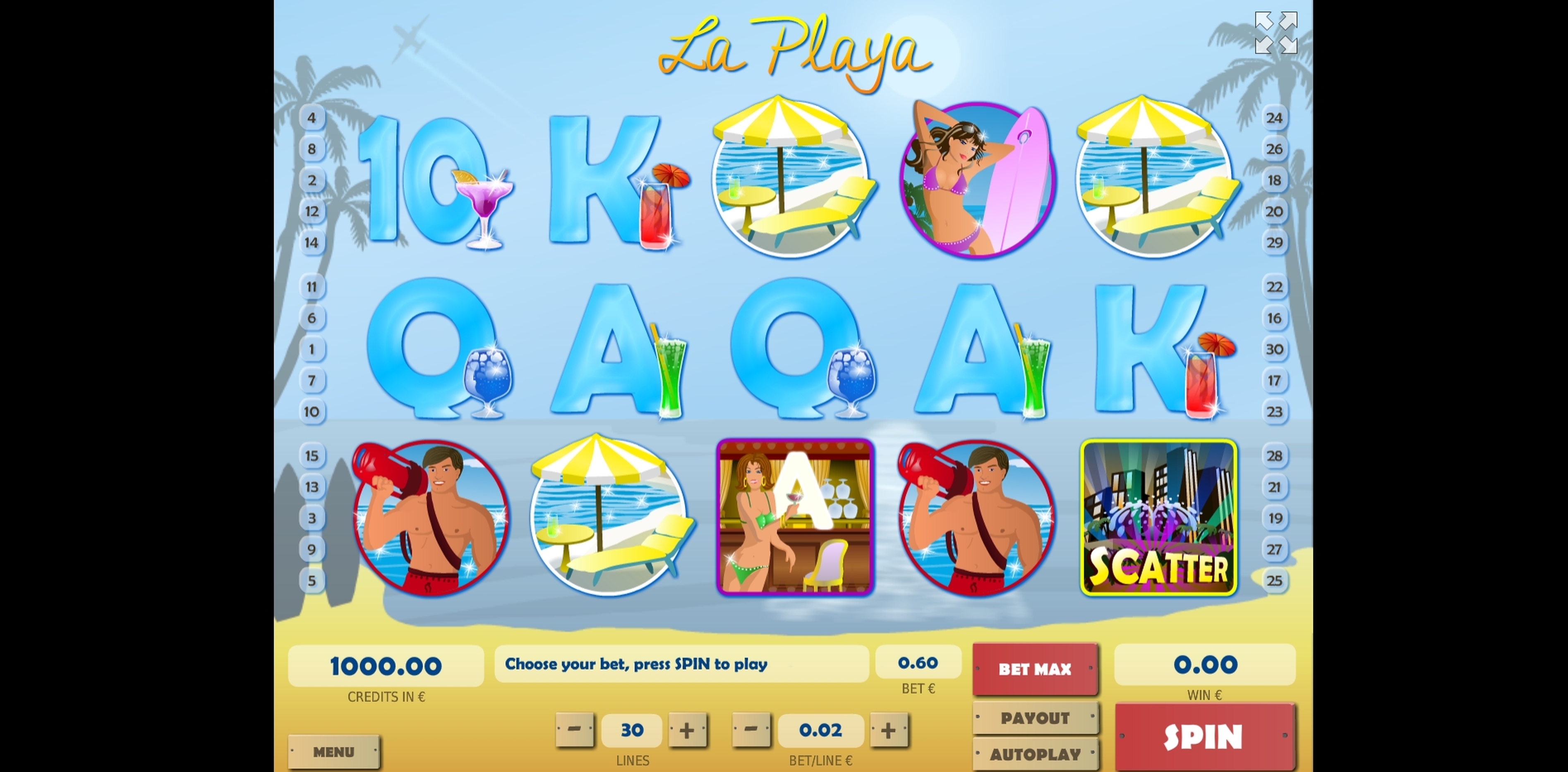 Reels in La Playa Slot Game by Tom Horn Gaming