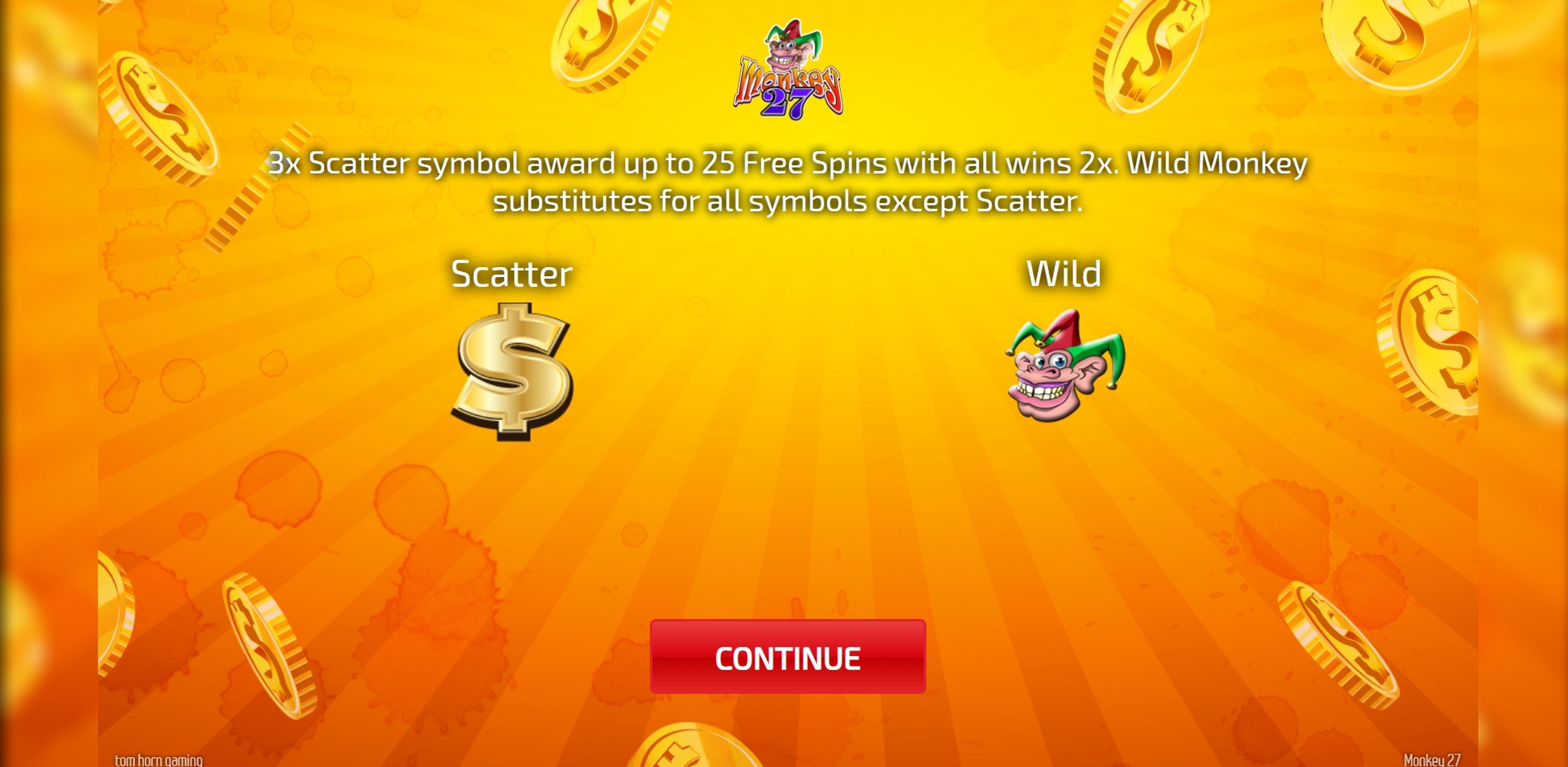 Play Monkey 27 Free Casino Slot Game by Tom Horn Gaming