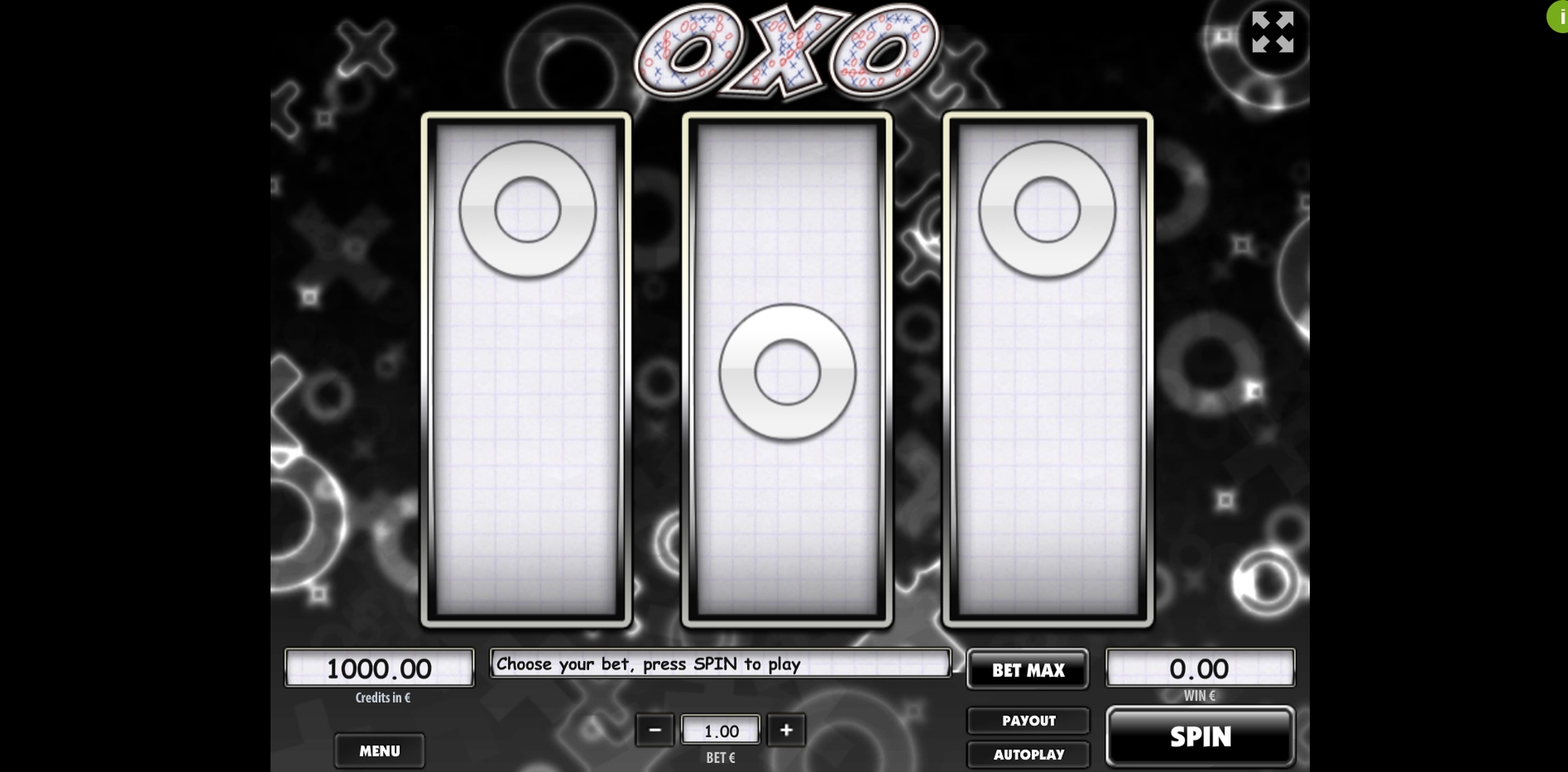 Reels in Oxo Slot Game by Tom Horn Gaming