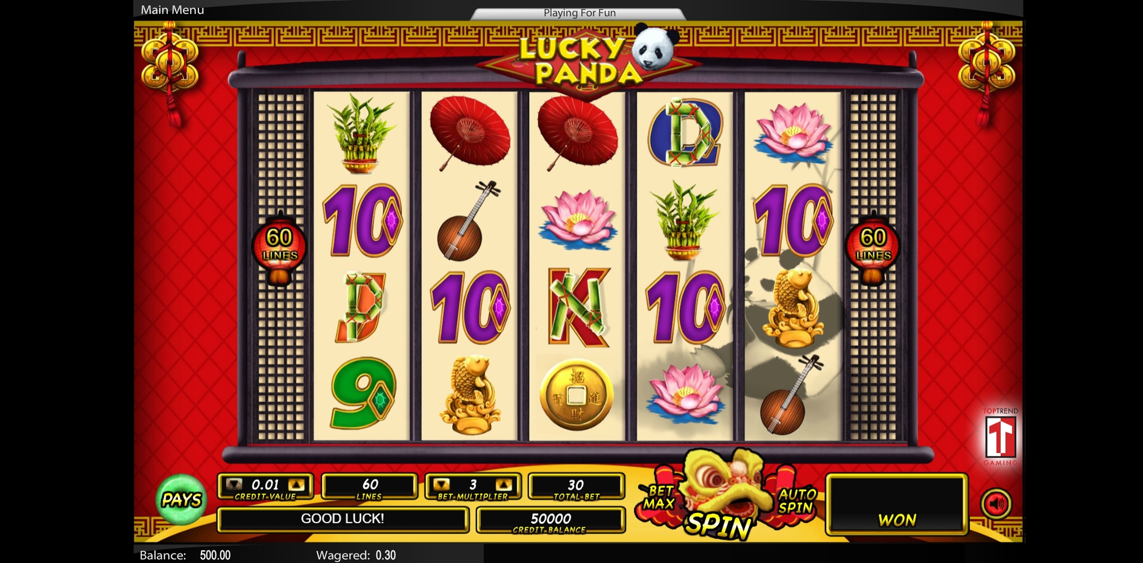 Lucky Panda (Top Trend Gaming) demo