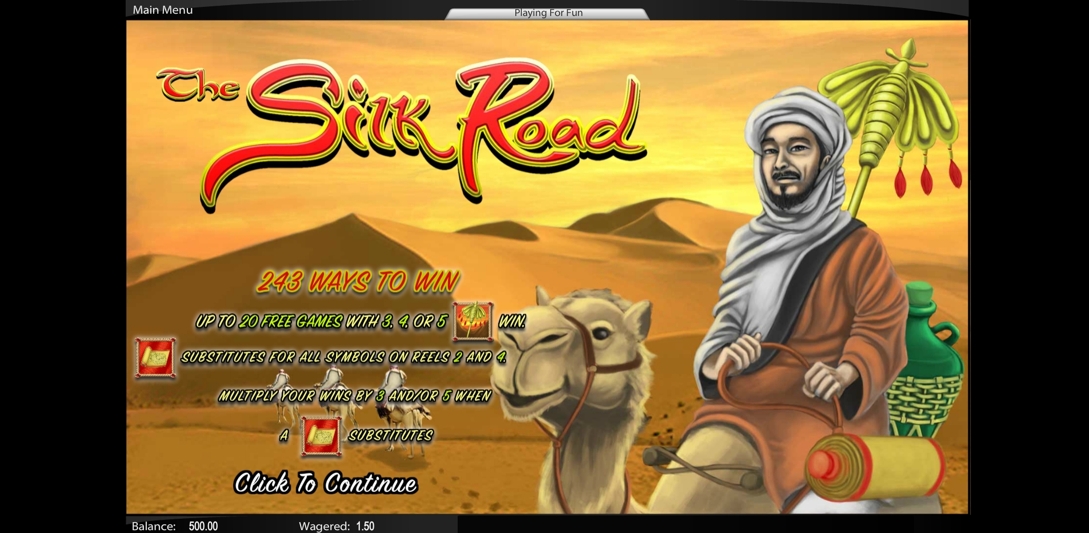 The Silk Road demo