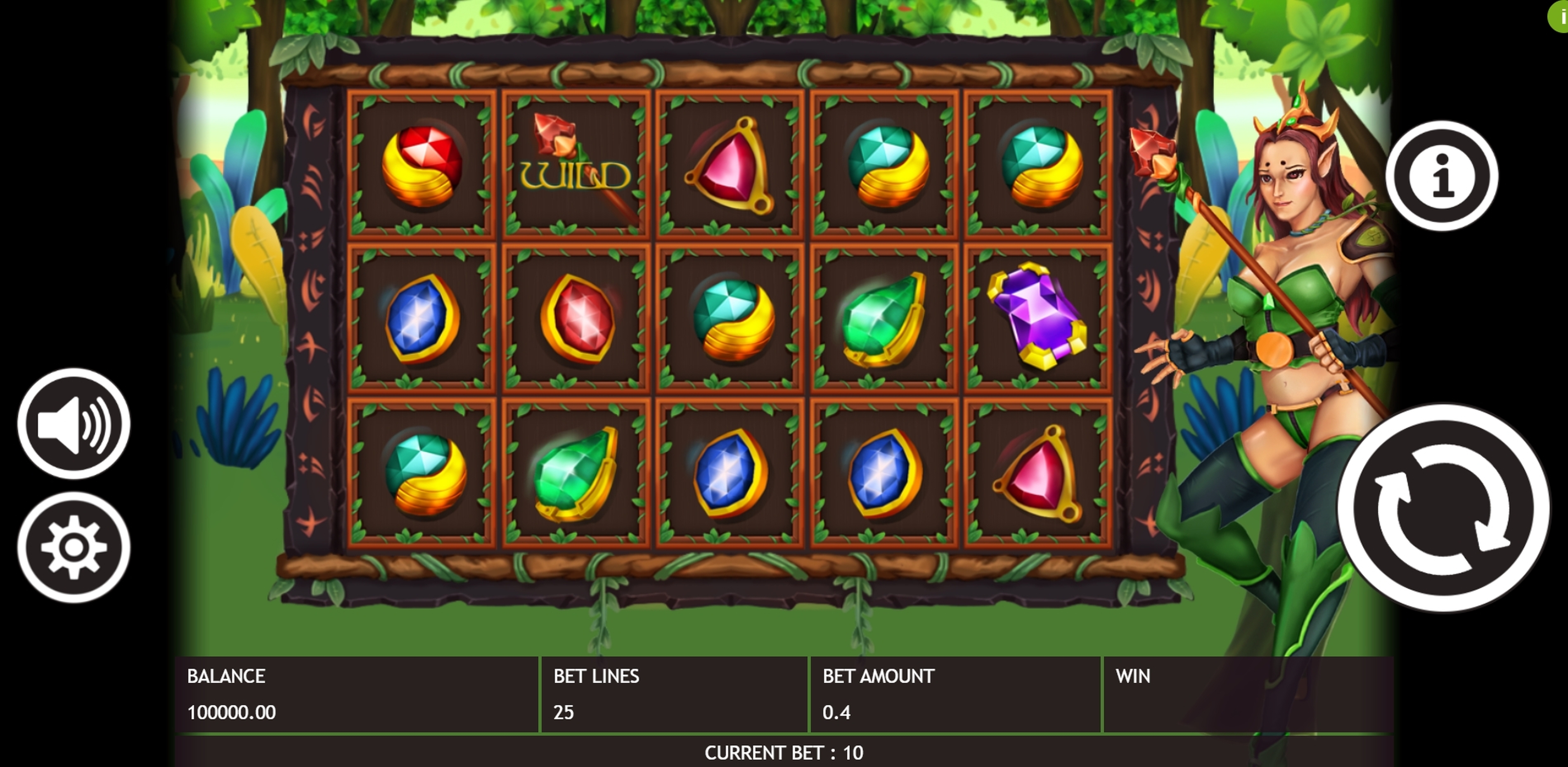 Reels in Gemstone Legend Slot Game by Triple Profits Games