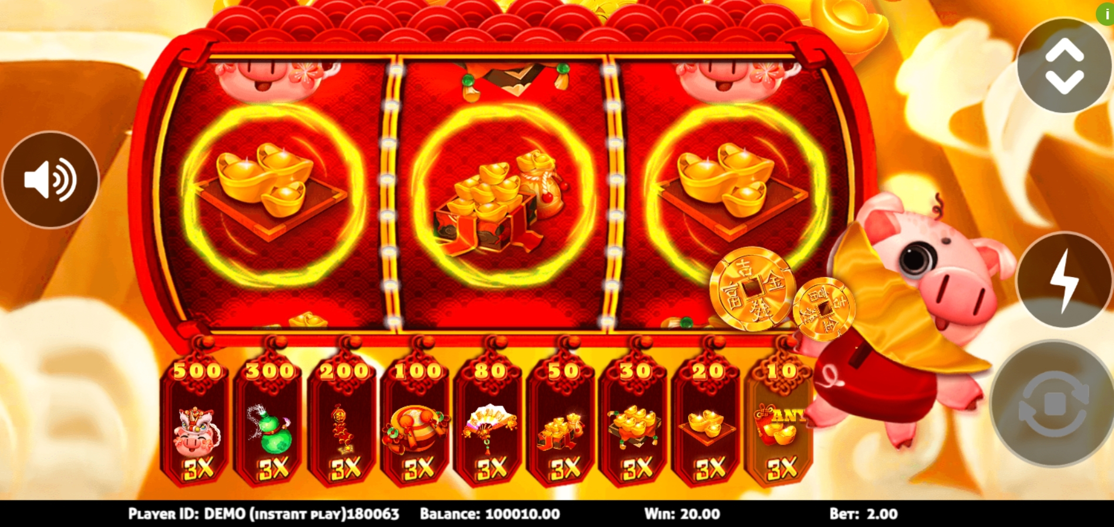 Win Money in Goldy Piggy Free Slot Game by Triple Profits Games