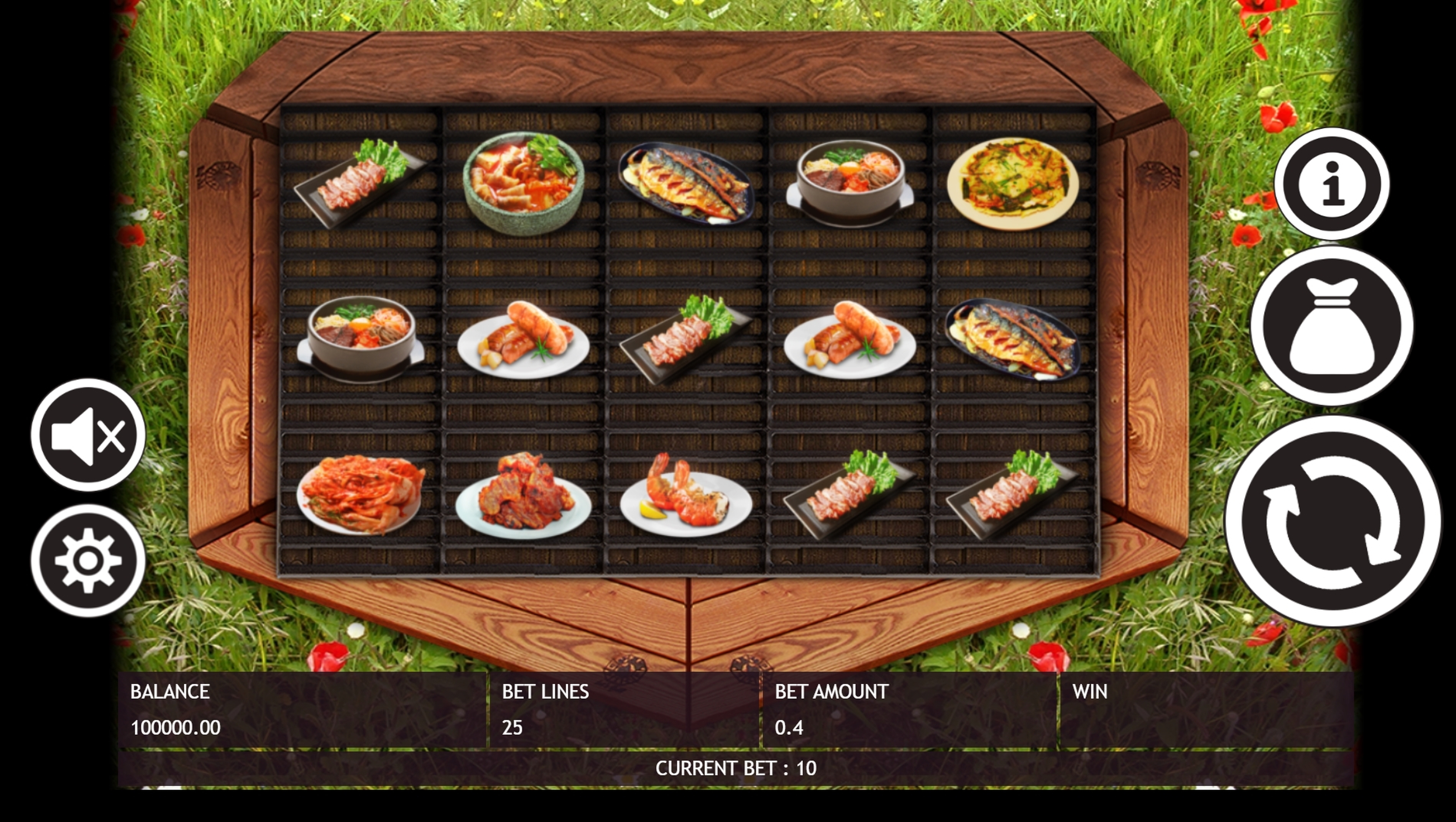 Reels in Korean BBQ Slot Game by Triple Profits Games