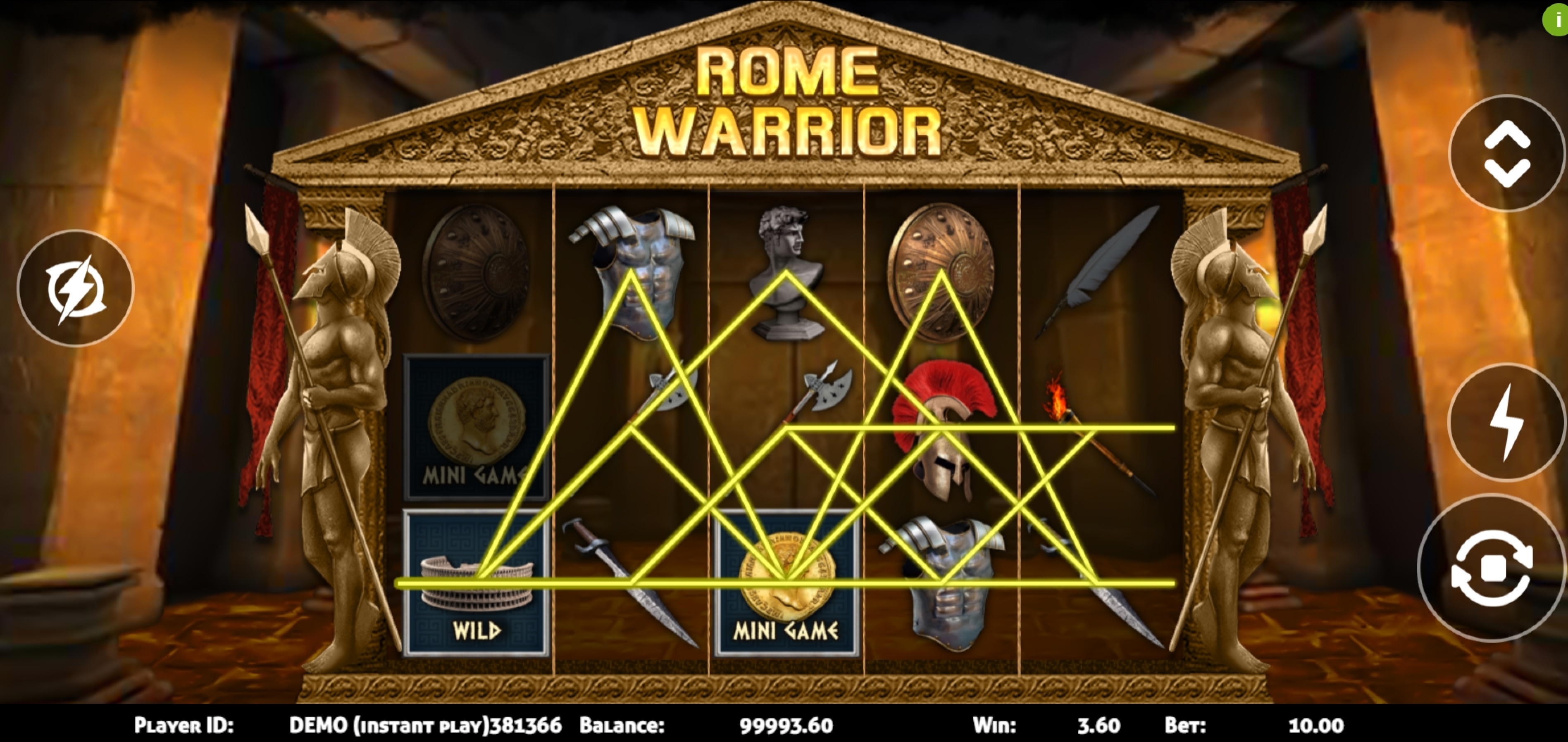 Win Money in Rome Warrior Free Slot Game by Triple PG