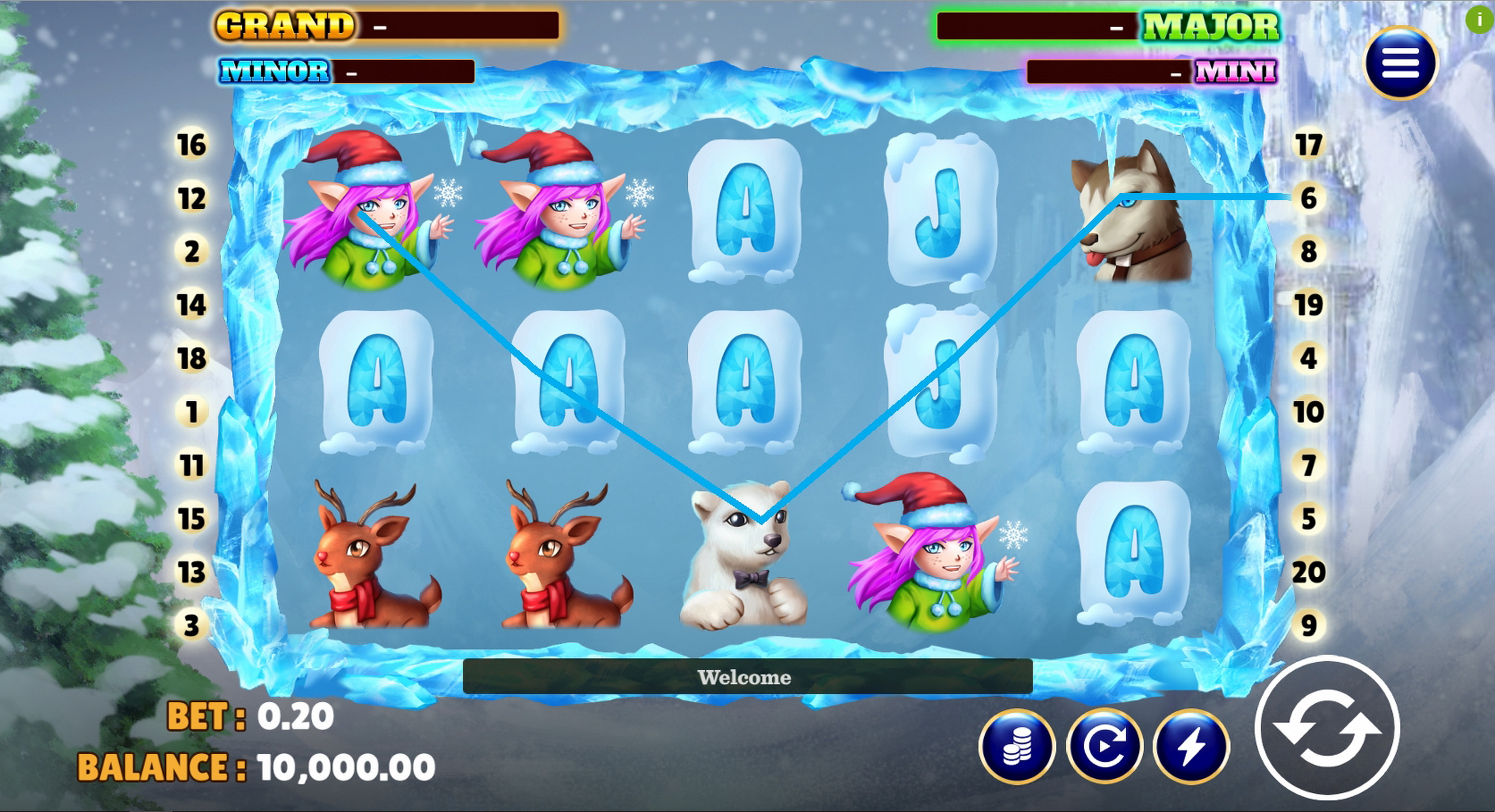 Reels in Northern Snow Slot Game by Vela Gaming