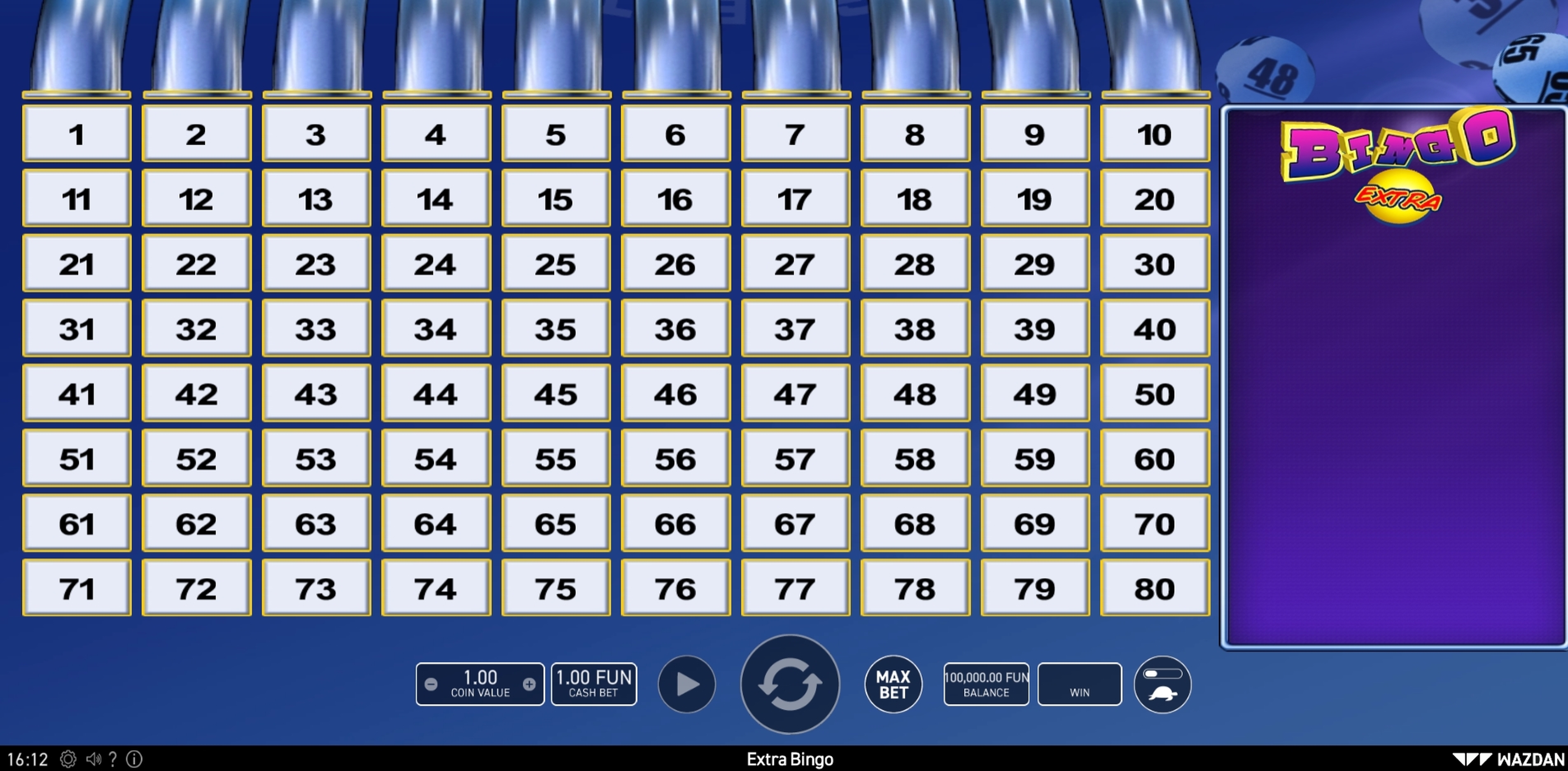 Extra Bingo (Wazdan) demo