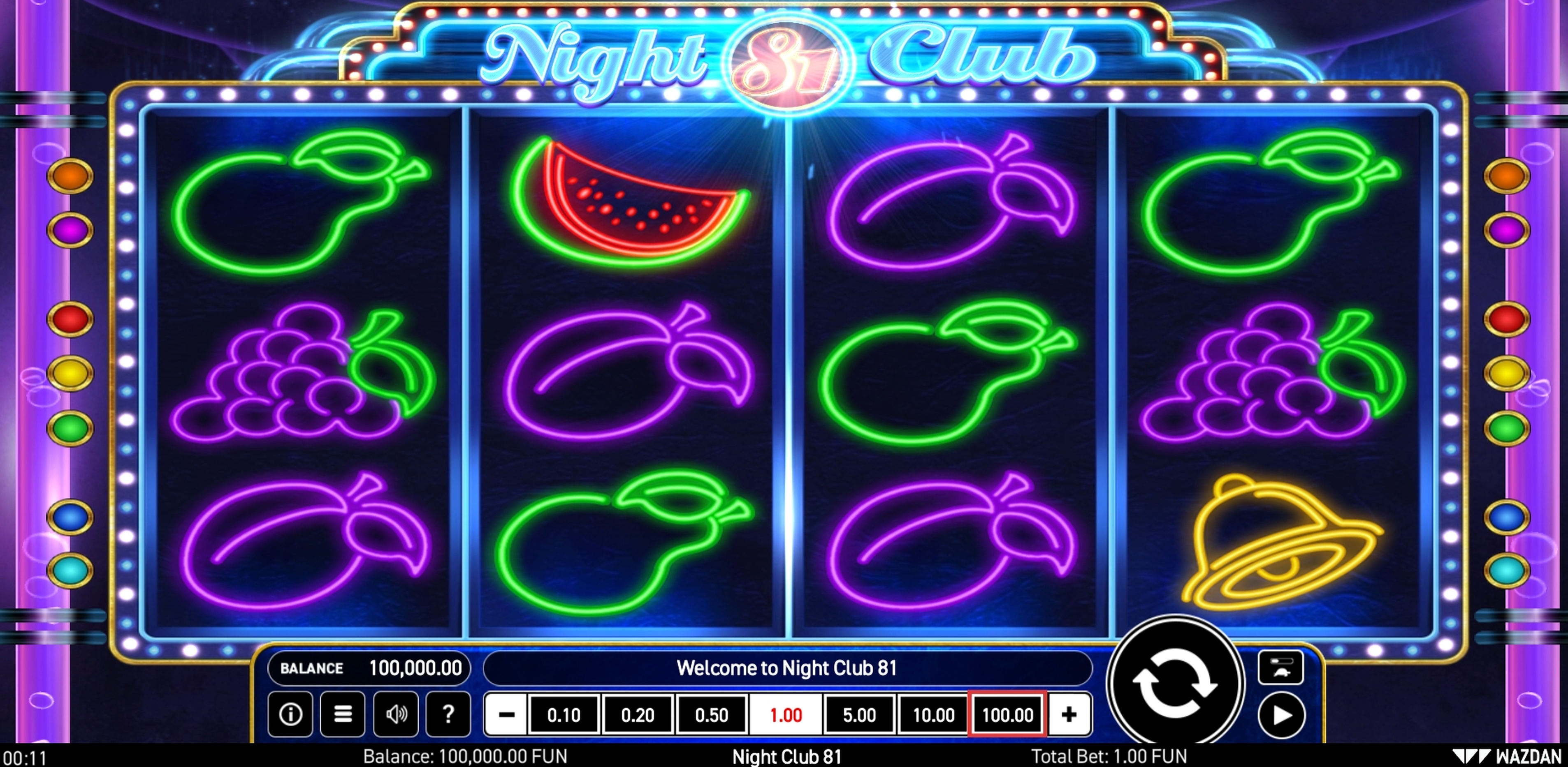 Reels in Night Club 81 Slot Game by Wazdan
