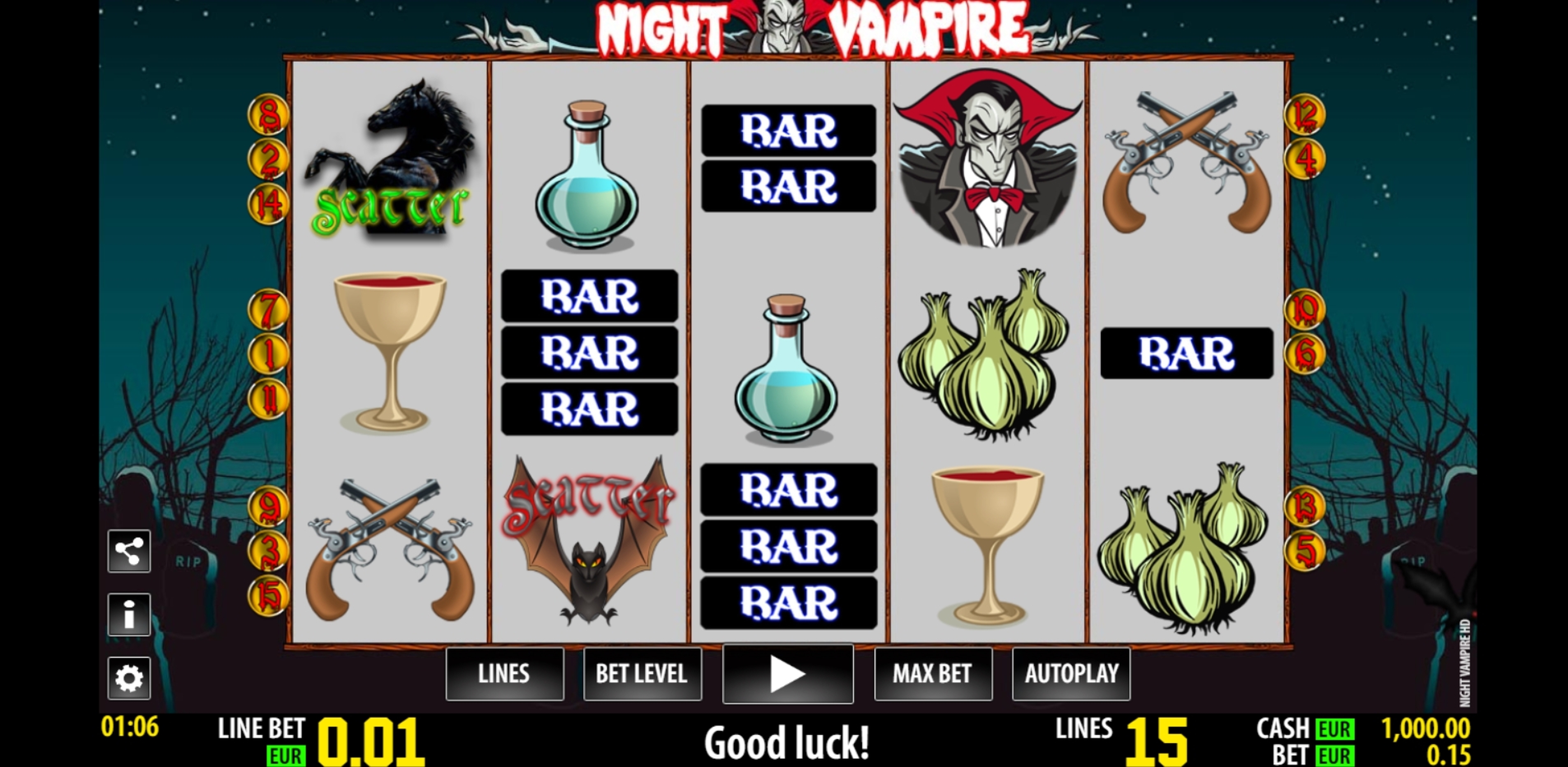 Reels in Night Vampire HD Slot Game by World Match
