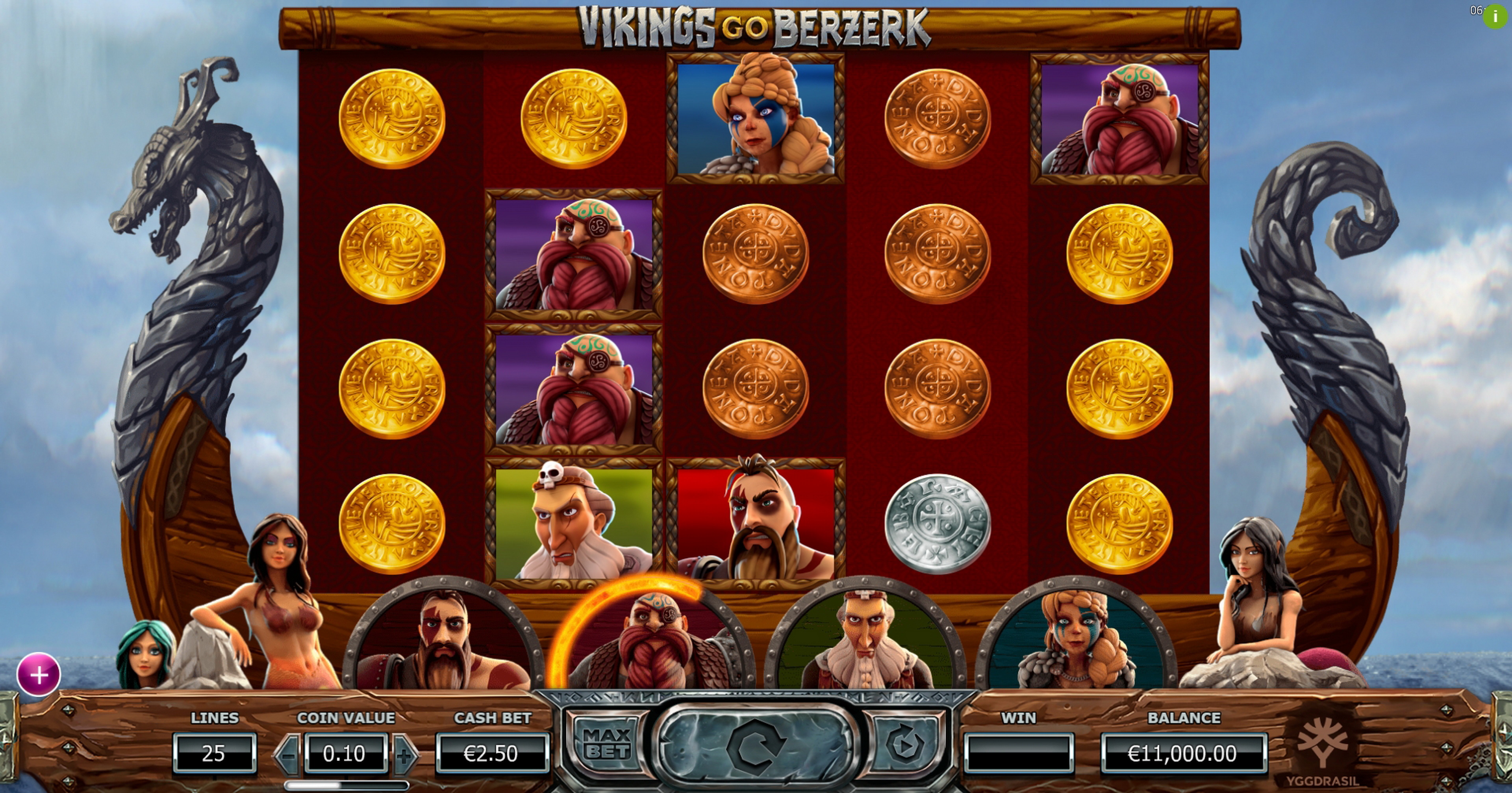 Reels in Vikings Go Berzerk Slot Game by Yggdrasil Gaming