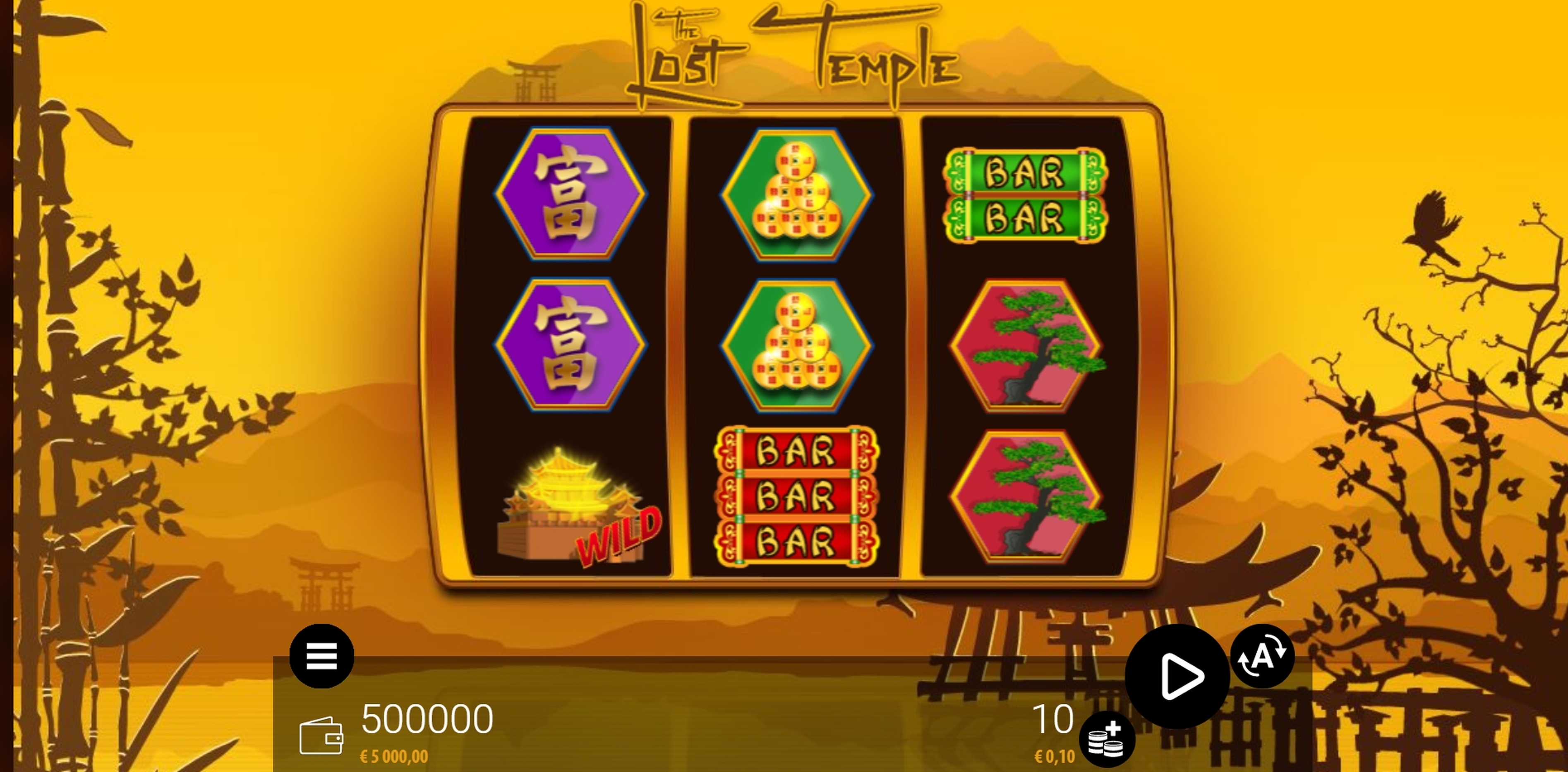 Reels in The Lost Temple Slot Game by ZEUS PLAY